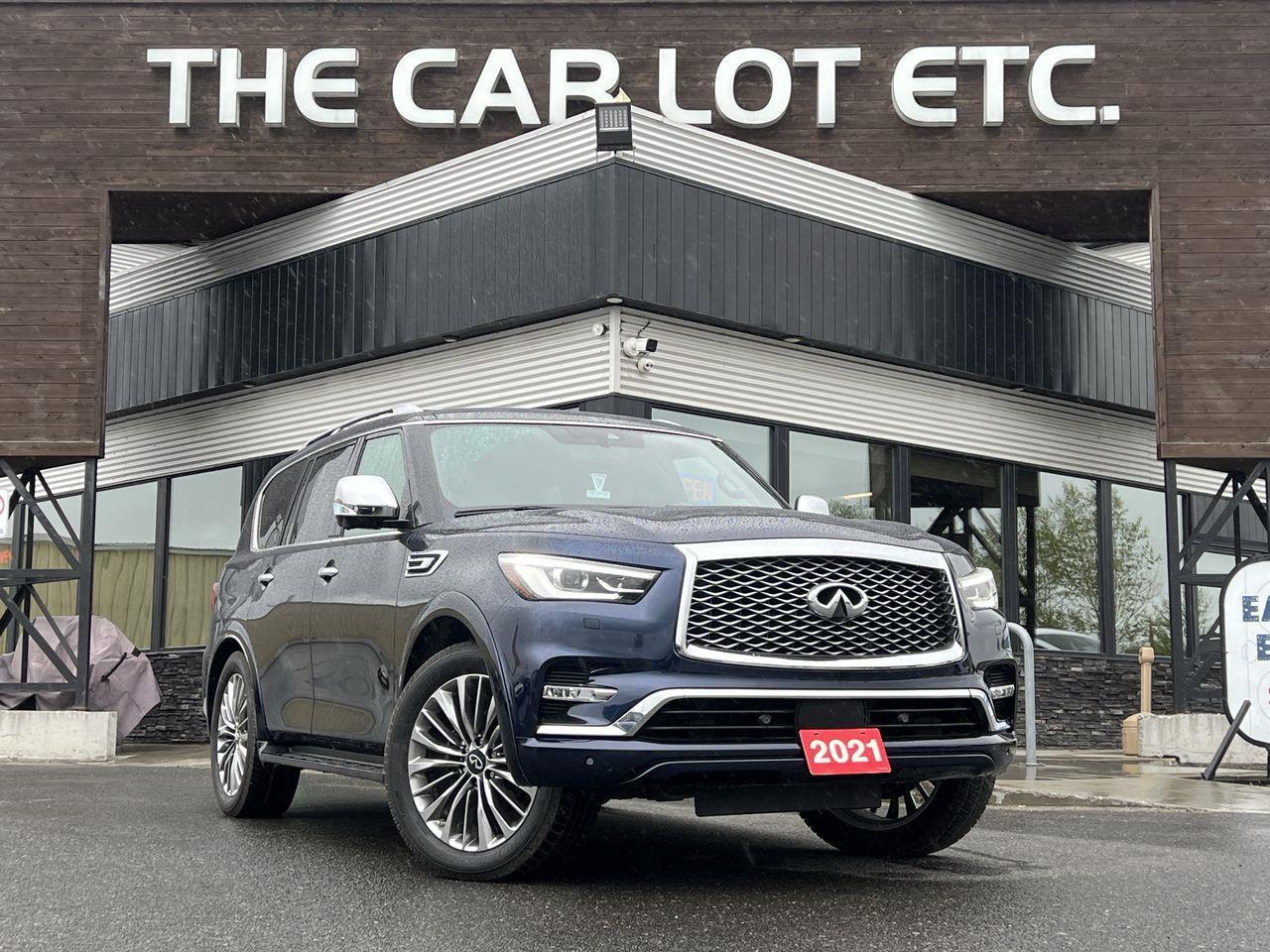 Used 2021 Infiniti QX80 LUXE 7 Passenger 3RD ROW 7 PASSENGER, DUAL SCREEN DVD, SUNROOF, NAV, HEATED LEATHER SEATS!! for sale in Sudbury, ON