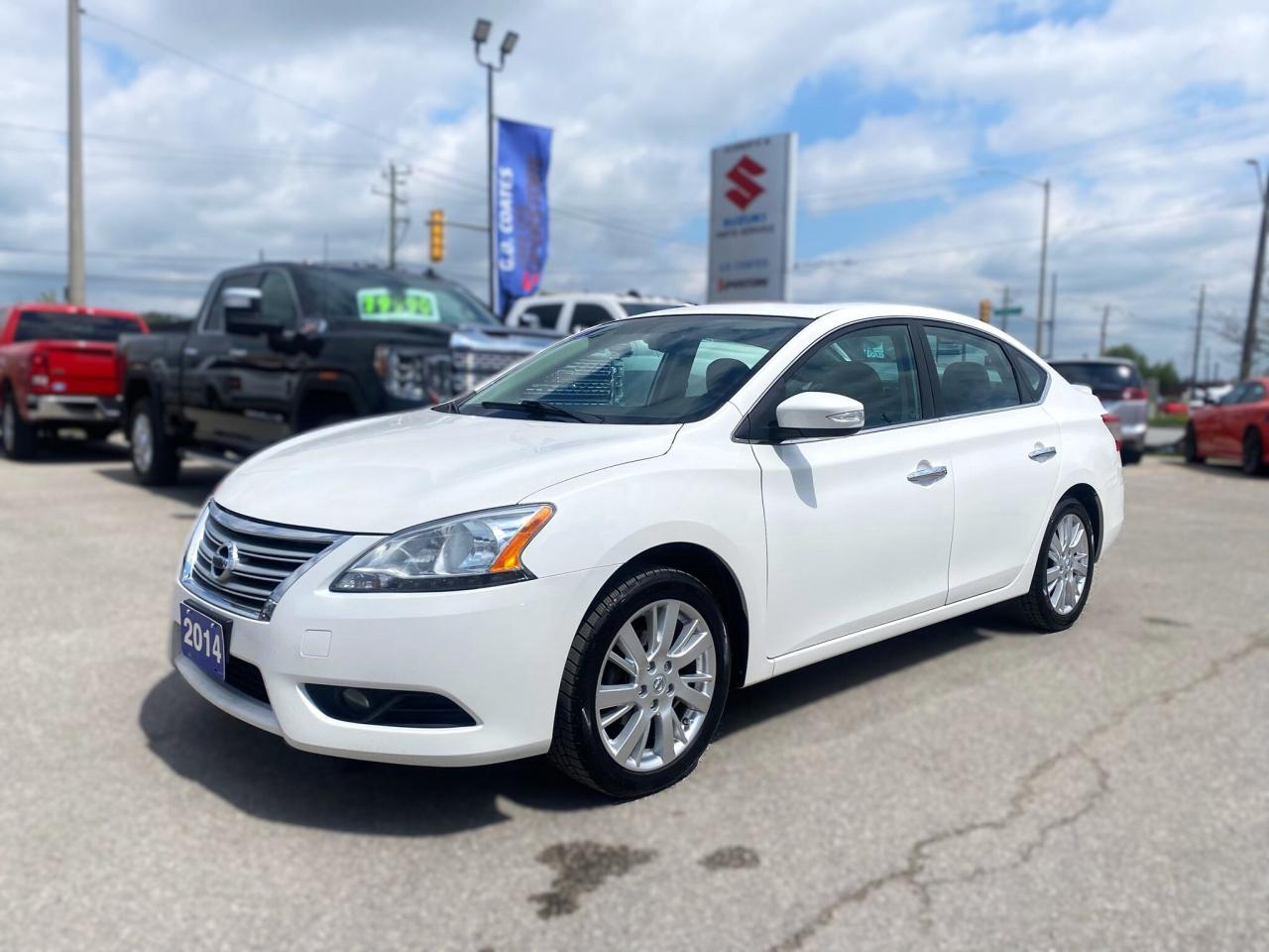 Used 2014 Nissan Sentra SL ~Nav ~Bluetooth ~Heated Leather ~Power Moonroof for sale in Barrie, ON