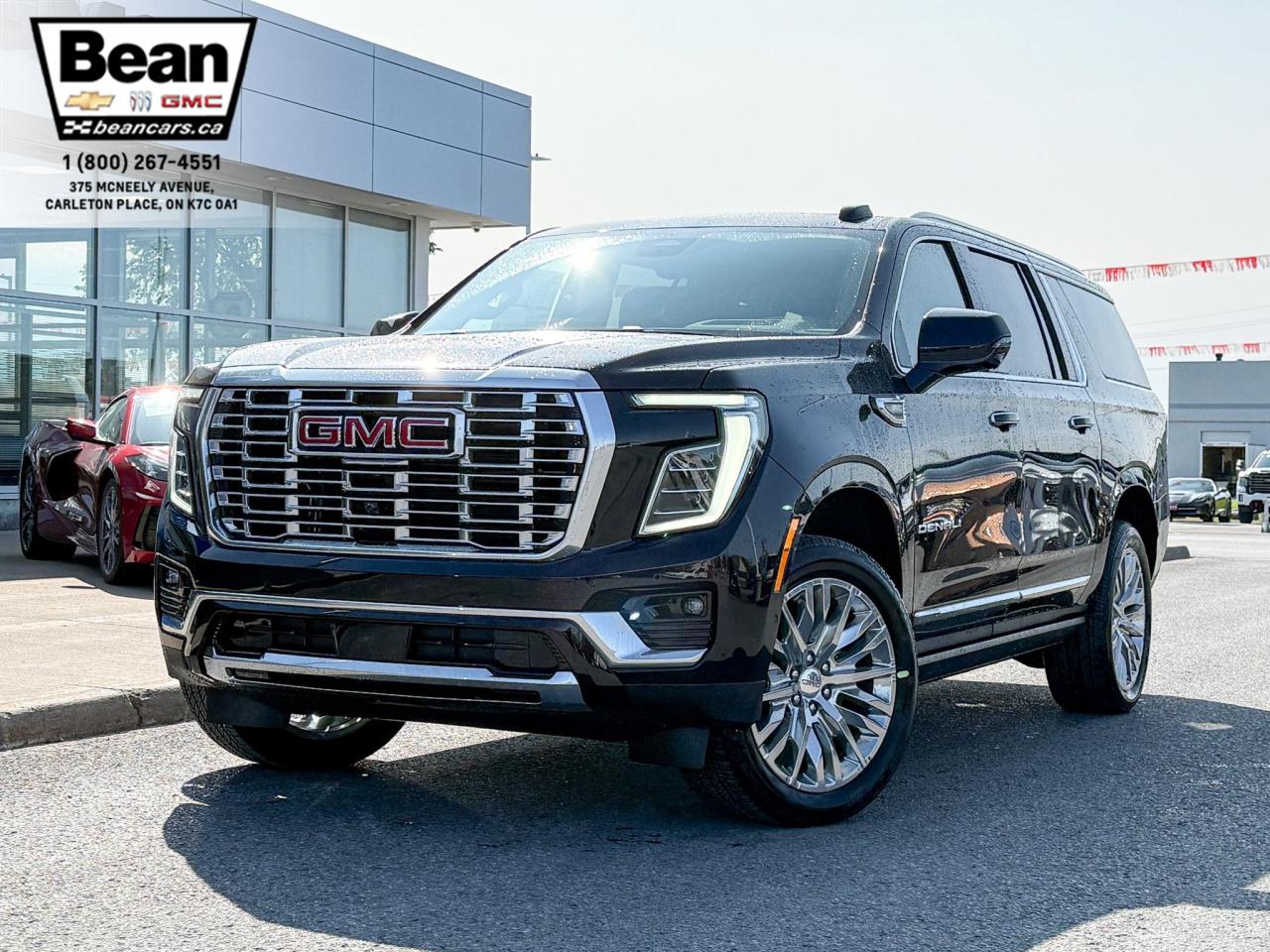 New 2025 GMC Yukon XL Denali 6.2L V8 WITH REMOTE START/ENTRY, SUNROOF, HEATED SEATS, HEATED STEERING WHEEL, VENTILATED SEATS, SUPER CRUISE, POWER LIFTGATE, BOSE SOUND SYSTEM for sale in Carleton Place, ON
