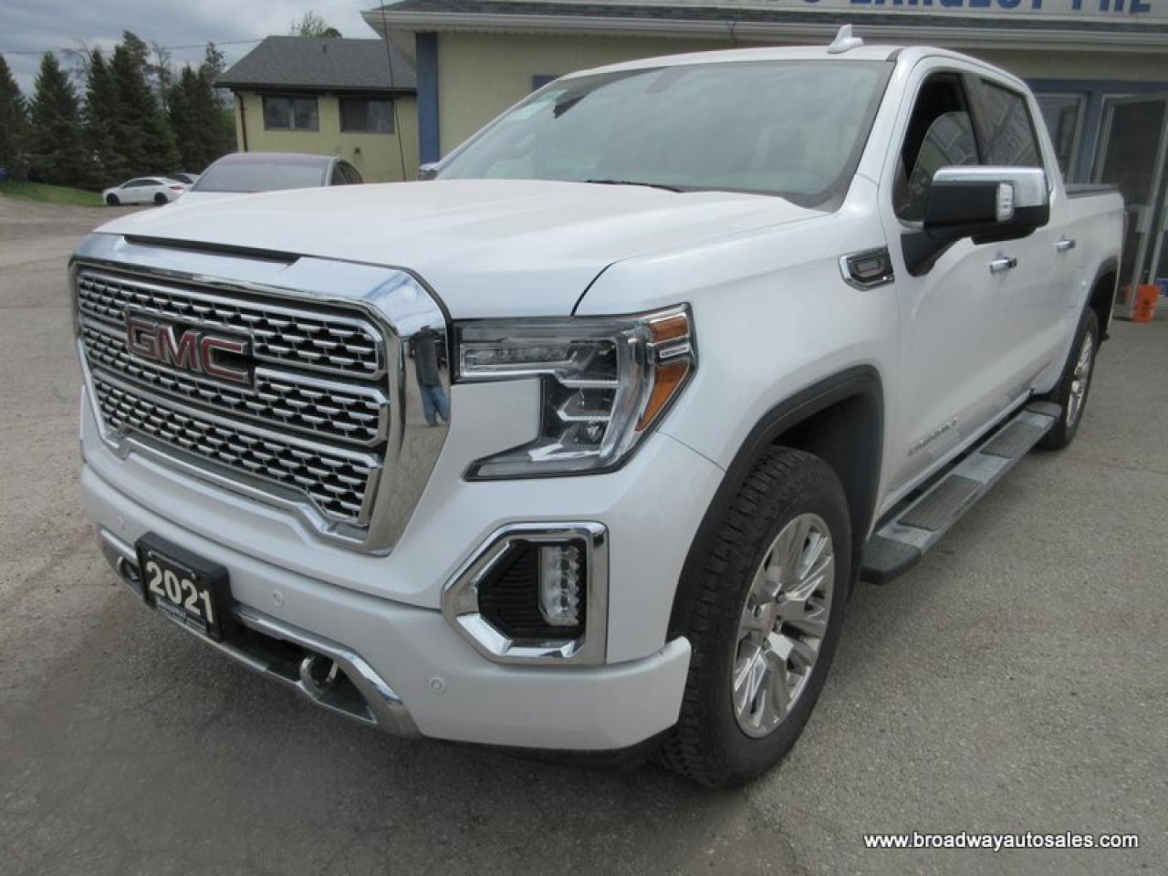 2021 GMC Sierra 1500 LOADED DENALI-PACKAGE 5 PASSENGER 3.0L - DURAMAX.. 4X4.. CREW-CAB.. SHORTY.. NAVIGATION.. LEATHER.. HEATED/AC SEATS.. BACK-UP CAMERA.. Photo