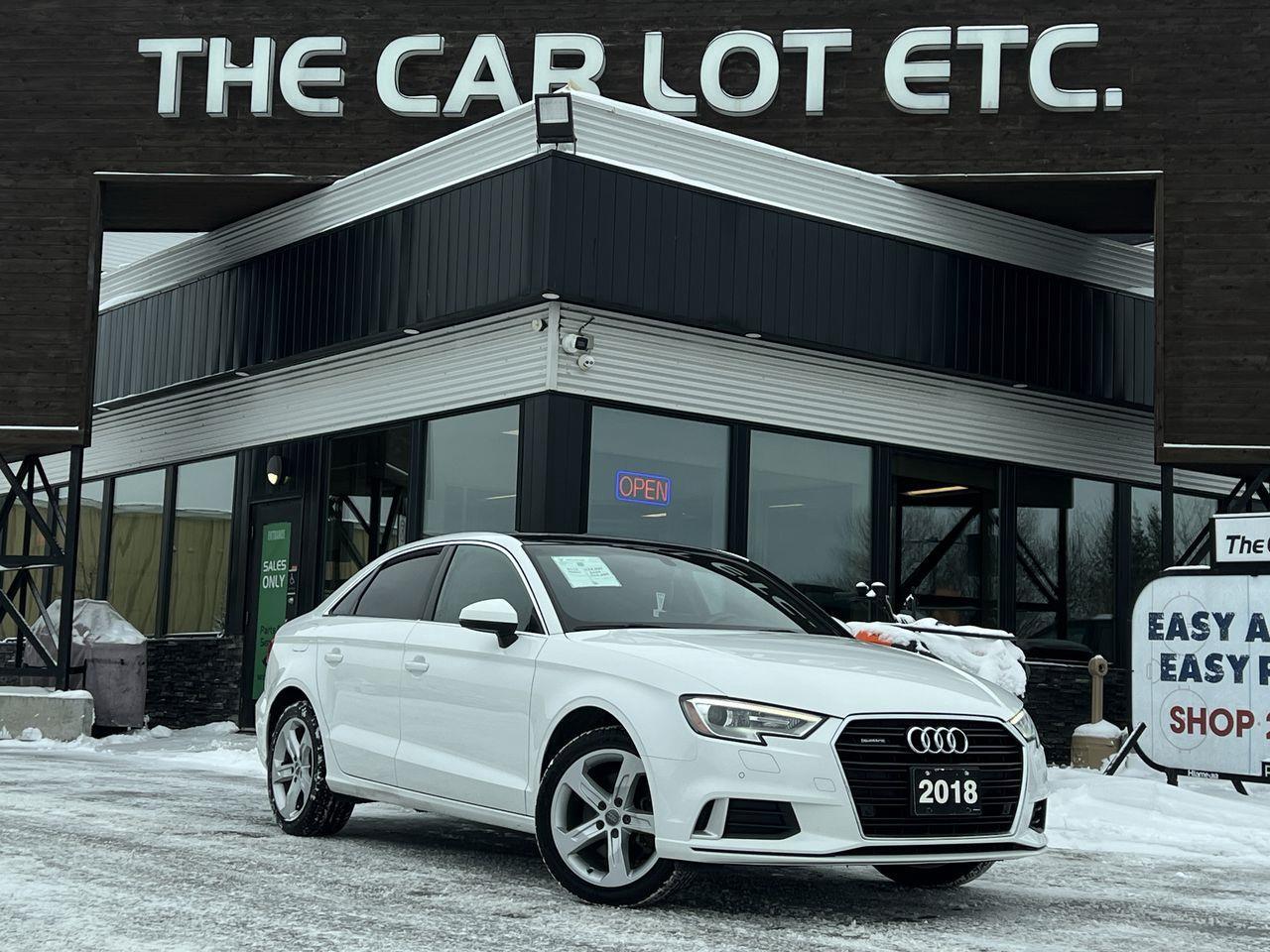 2018 Audi A3 2.0T Komfort HEATED LEATHER SEATS, MOONROOF, BACK UP CAM, SIRIUS XM, CRUISE CONTROL!! Photo