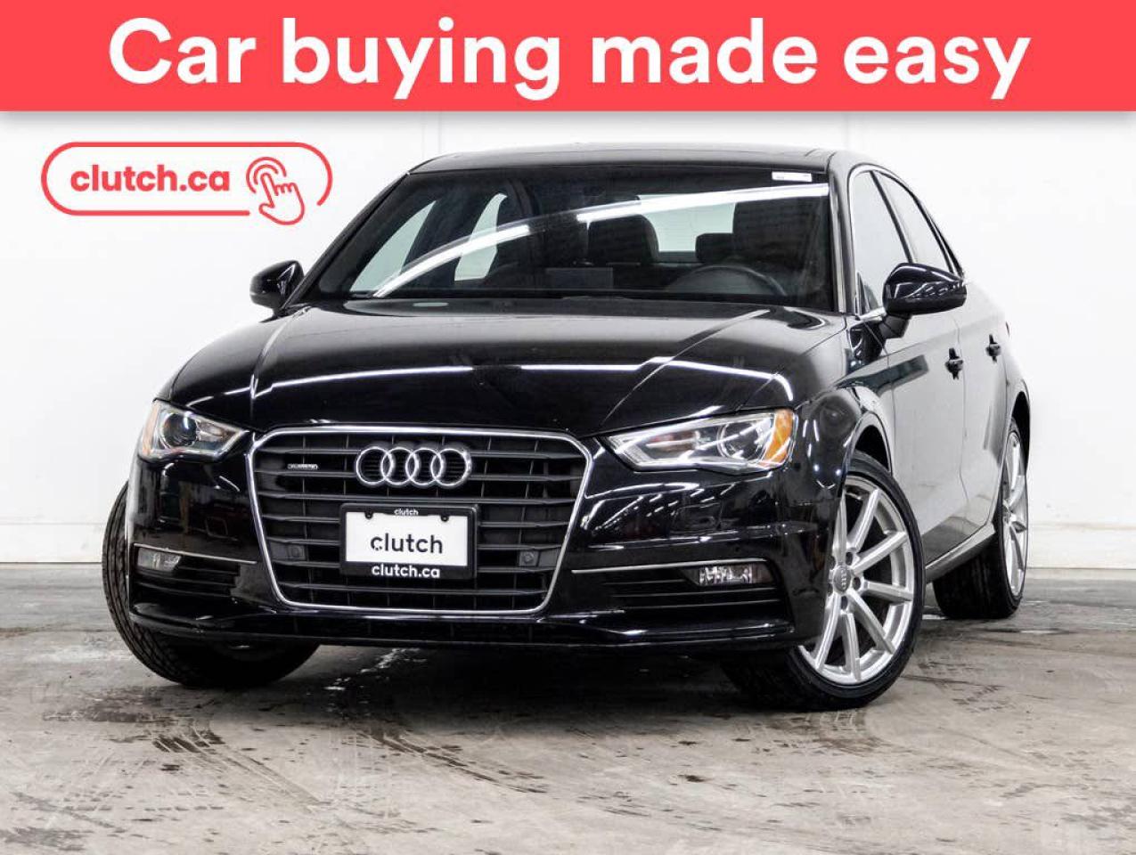 Used 2015 Audi A3 2.0T Technik AWD w/ Front Heated Seats, Rearview Cam, Dual Zone A/C for sale in Toronto, ON