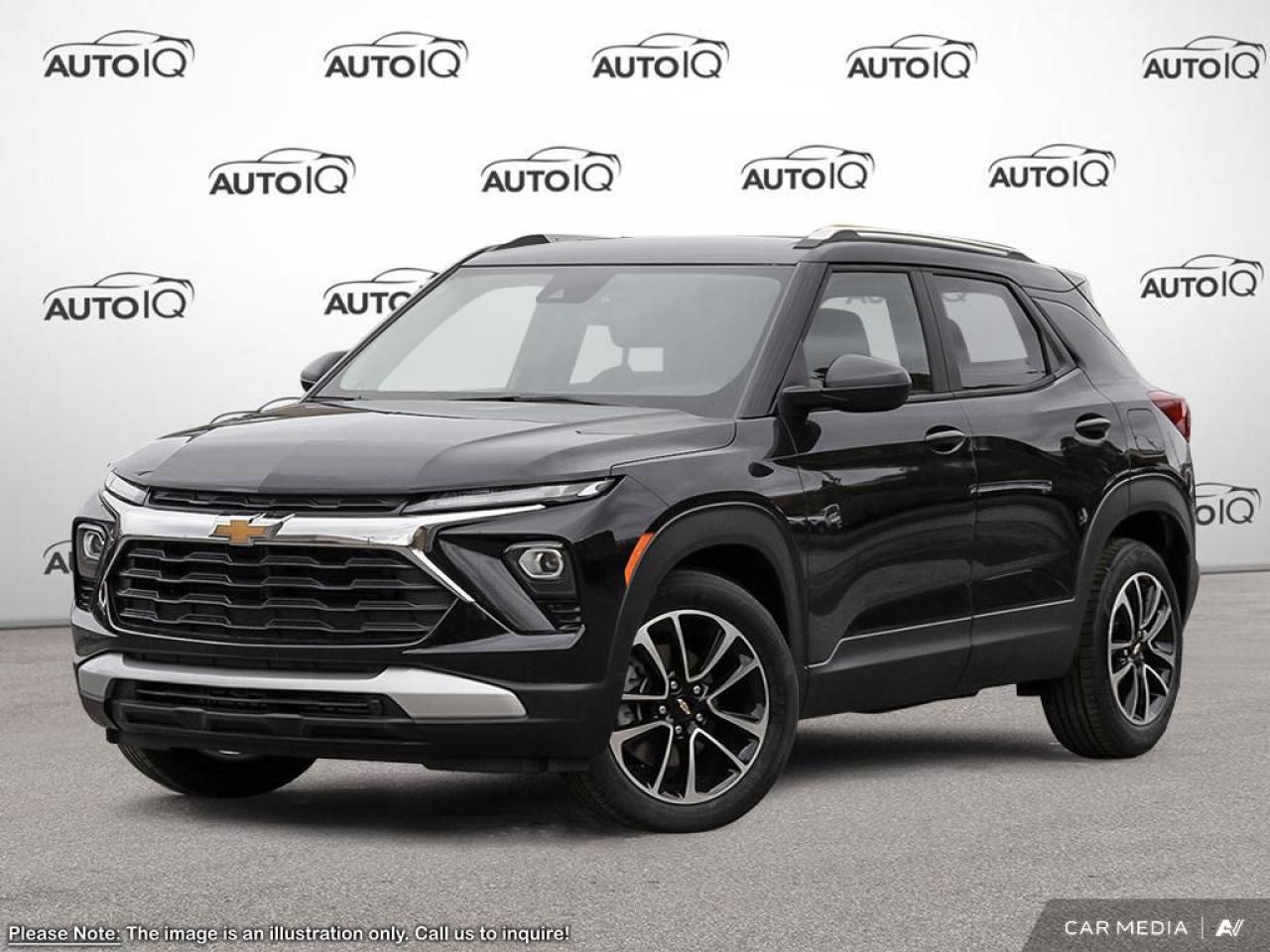 New 2025 Chevrolet TrailBlazer Preferred Equipment Group 1LT|LT PREF EQUIP GROUP|ENG, ECOTEC 1.3L I3 TURBO DOHC SIDI WITH VARIABLE VALVE TIMING (VVT)|, CONTINUOUSLY VARIABLE (CVT)|MOSAIC BLACK METALLIC for sale in Tillsonburg, ON