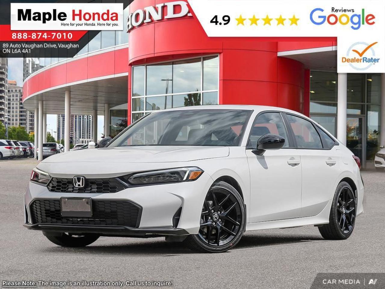 New 2025 Honda Civic Sedan 4DR CVT SPORT for sale in Vaughan, ON