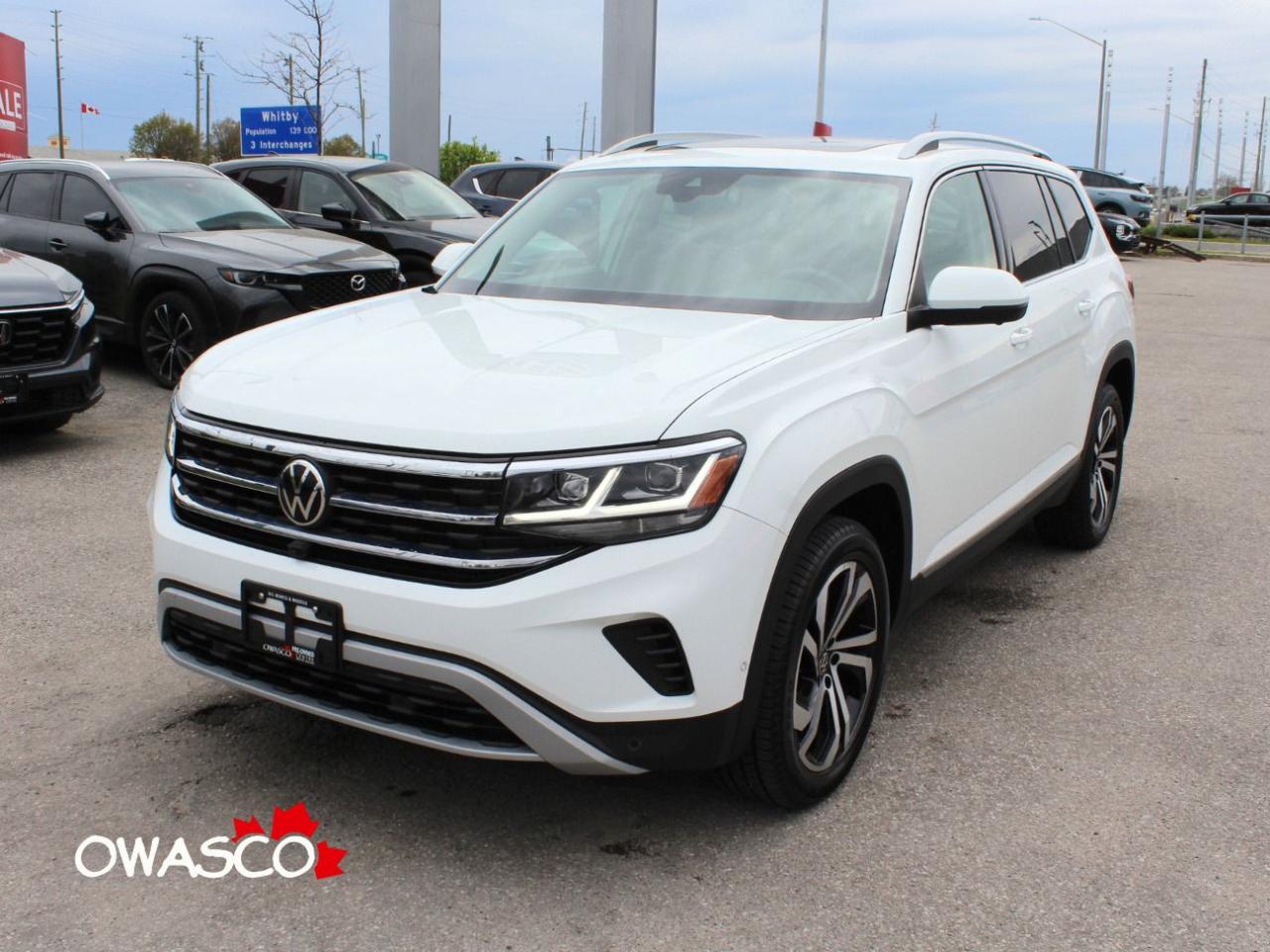 Used 2021 Volkswagen Atlas 3.6L Lots of Room! Captain Chairs! Clean CarFax! for sale in Whitby, ON