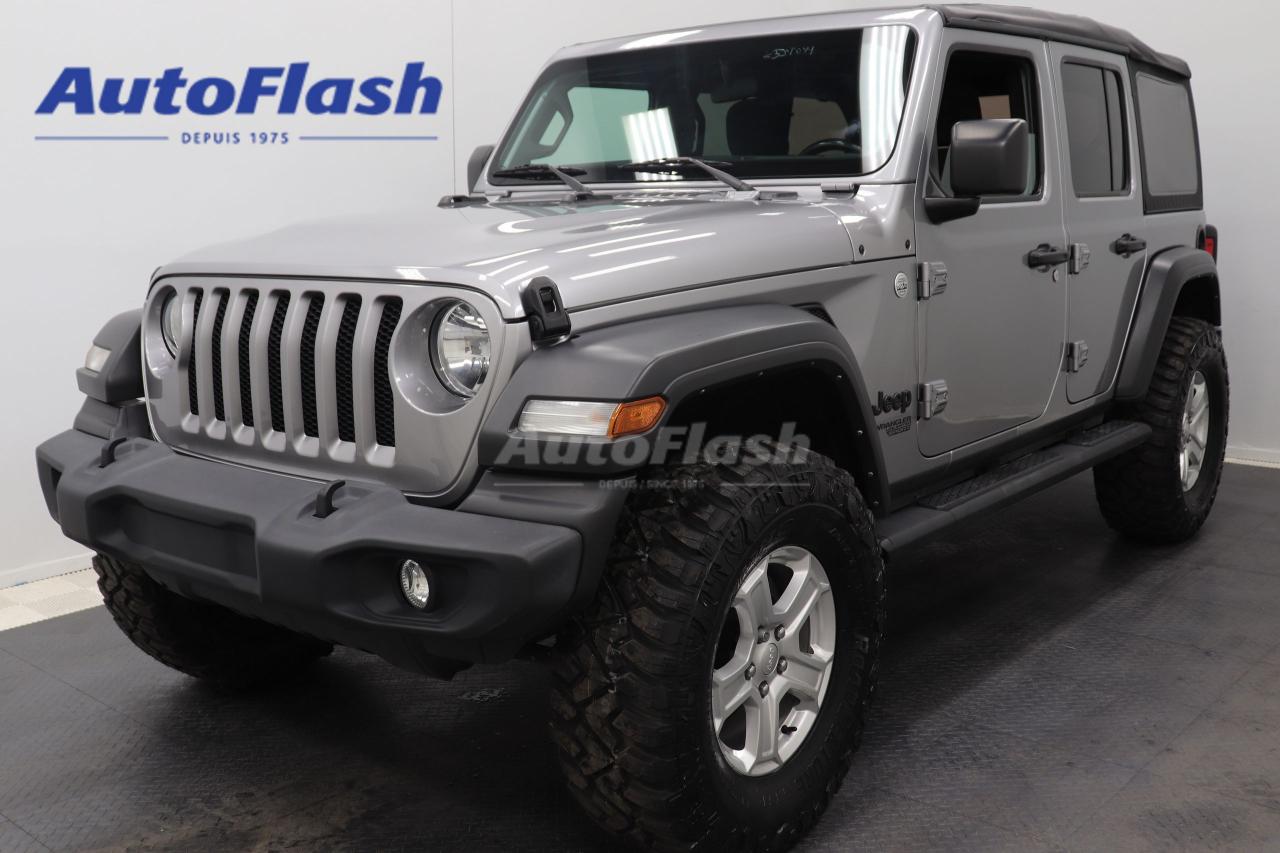 Used 2021 Jeep Wrangler UNLIMITED SPORT, 4WD, CARPLAY, CAMERA for sale in Saint-Hubert, QC