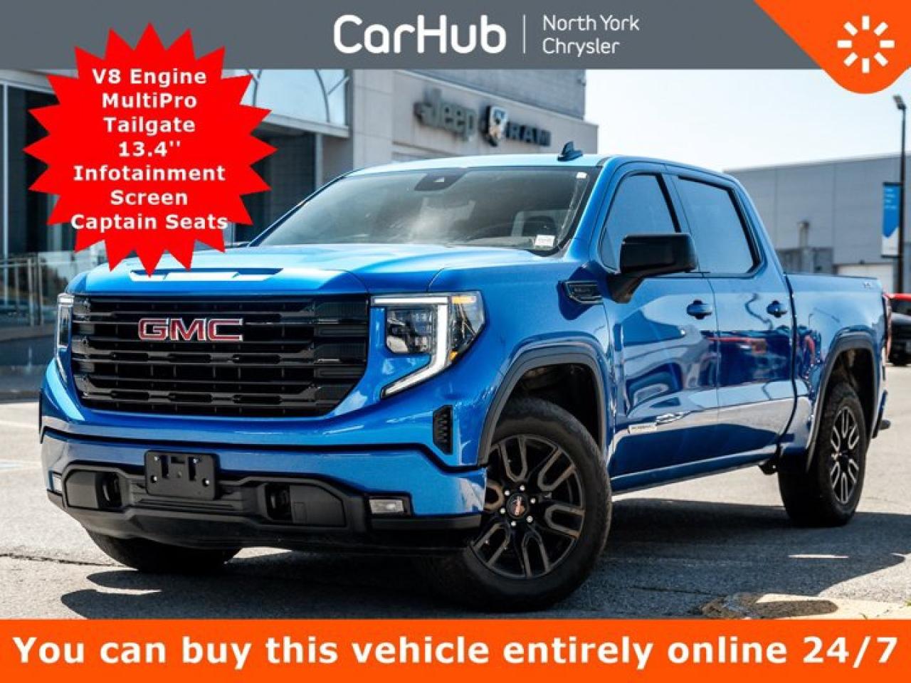 Used 2023 GMC Sierra 1500 Elevation V8 147'' MultiPro Tailgate 13.4'' Screen Captain Seats for sale in Thornhill, ON