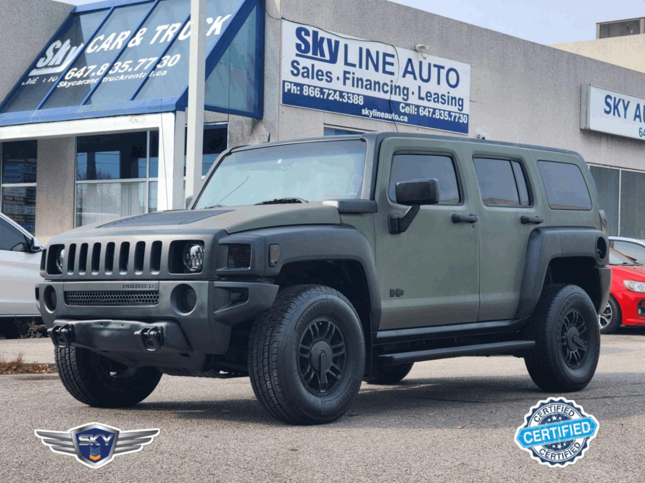 Used 2007 Hummer H3 ARMY GREEN | 4WD | SUNROOF | NAVIGATION PCKG | LEATHER INTERIOR for sale in Concord, ON