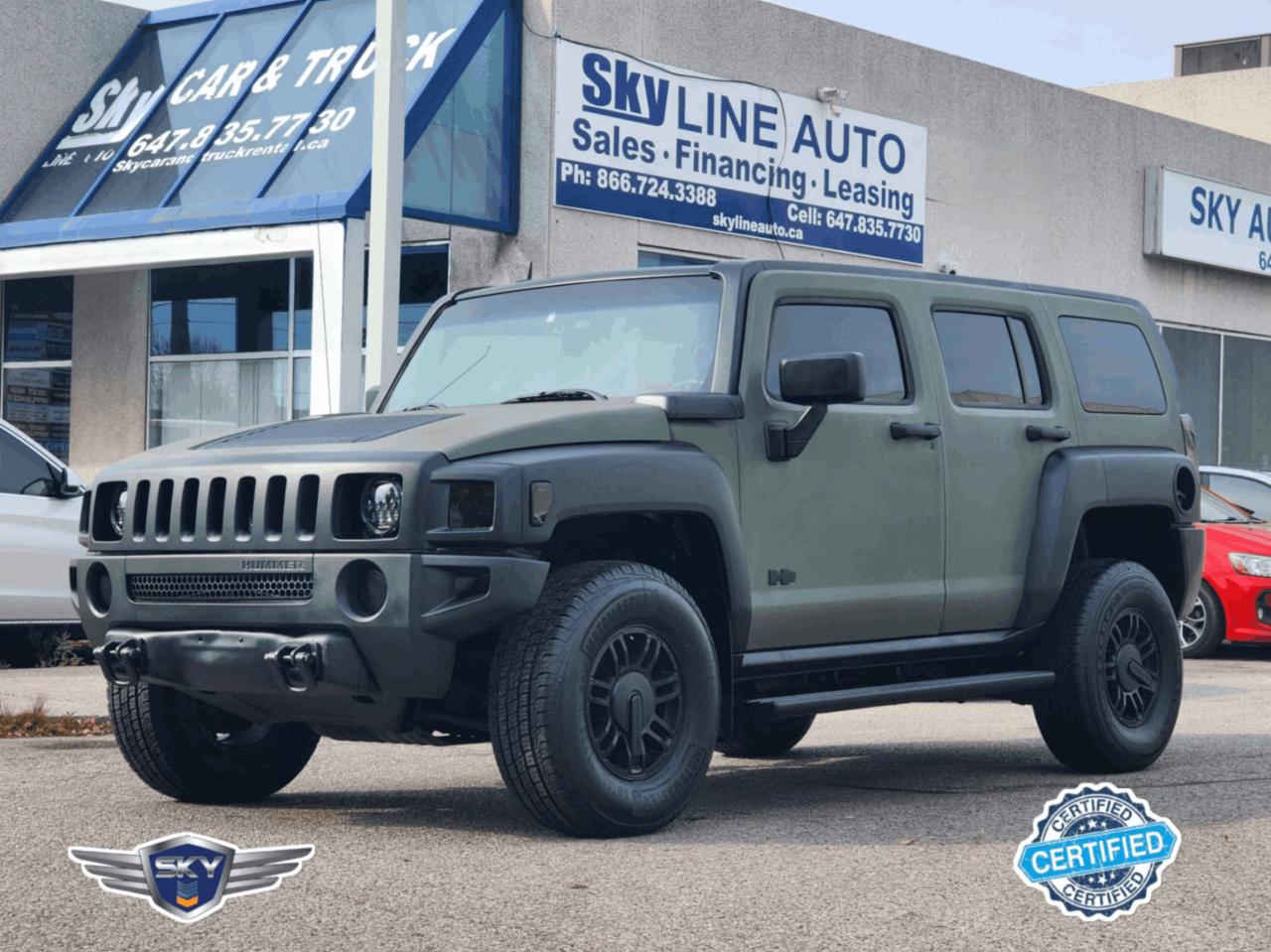 Used 2007 Hummer H3 ARMY GREEN | 4WD | SUNROOF | NAVIGATION PCKG | LEATHER INTERIOR for sale in Concord, ON