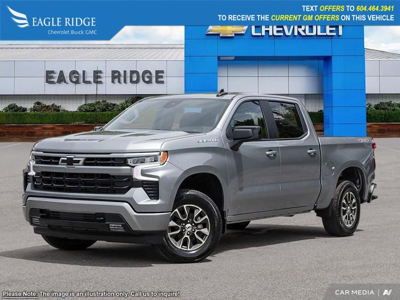 New 2025 Chevrolet Silverado 1500 RST dual-zone automatic climate control, remote start, rear defogger, keyless access and ignition, 12.3-inch driver display, 13.4-inch touchscreen, Google Built-In, voice control, WiFi compatibility, wire for sale in Coquitlam, BC