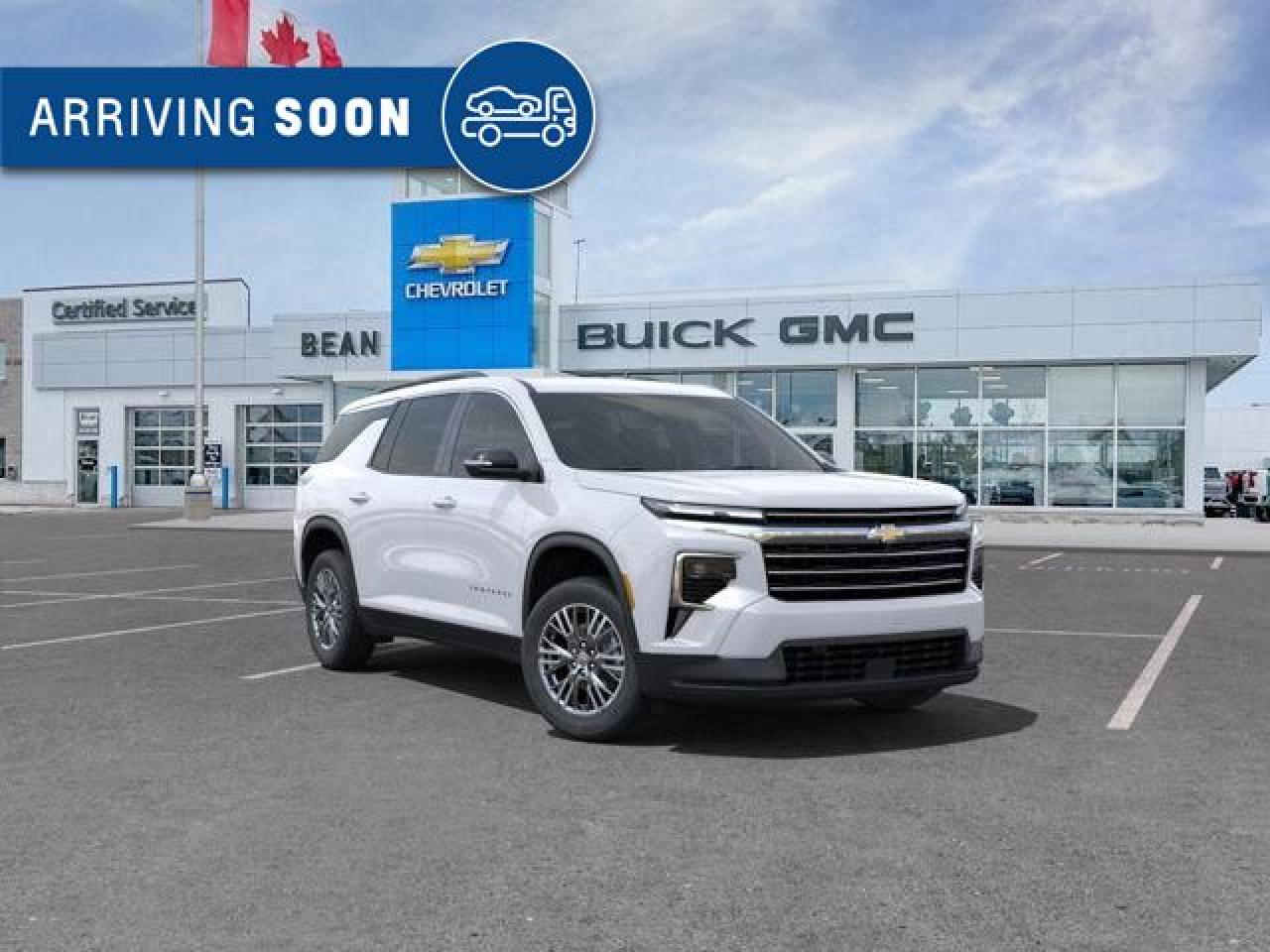 New 2025 Chevrolet Traverse LT 2.5L 4 CYL WITH REMOTE START/ENTRY, HEATED SEATS, HEATED STEERING WHEEL, POWER LIFTGATE, HD SURROUND VISION, APPLE CARPLAY AND ANDROID AUTO for sale in Carleton Place, ON