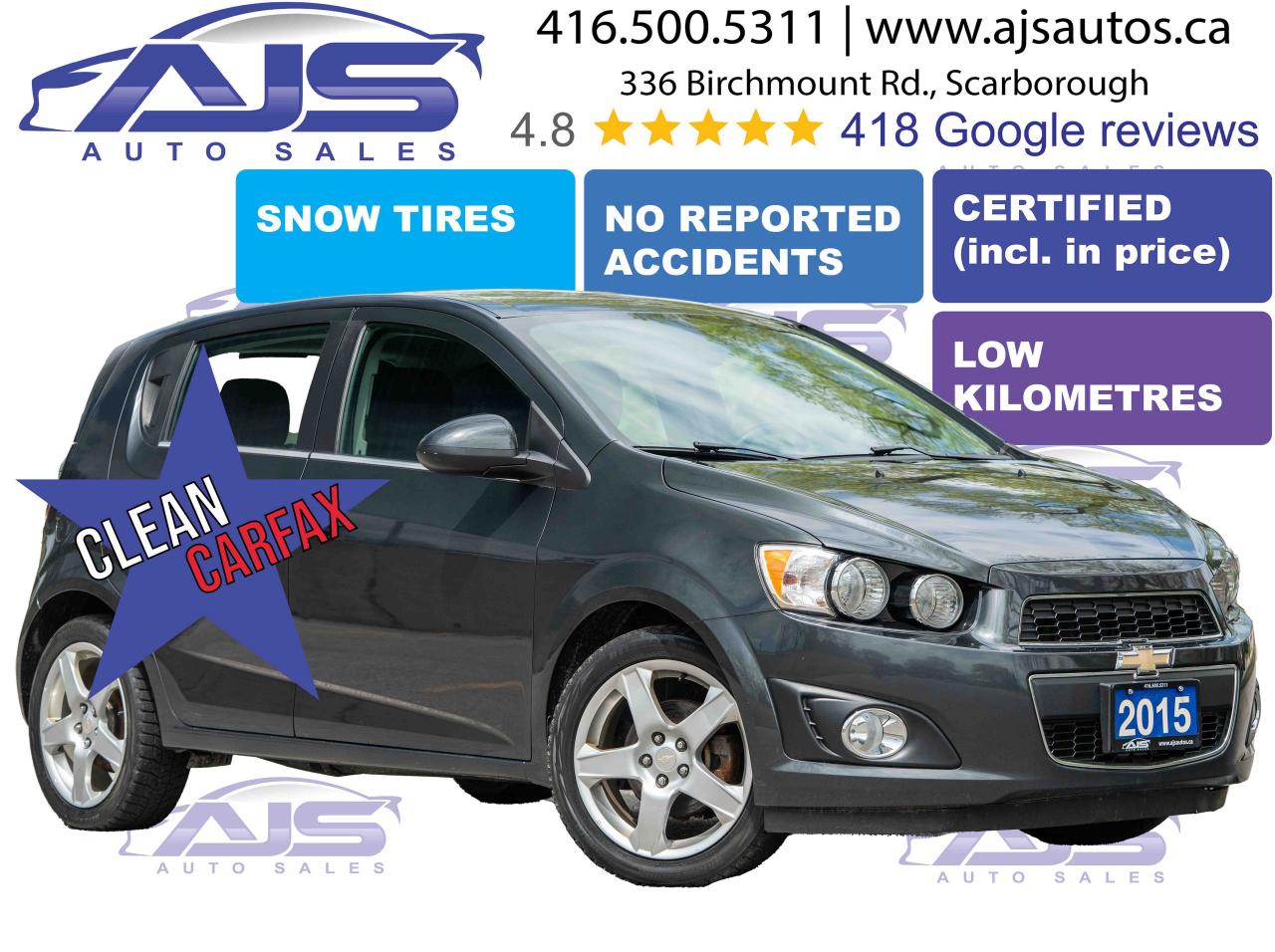 Used 2015 Chevrolet Sonic LT for sale in Toronto, ON