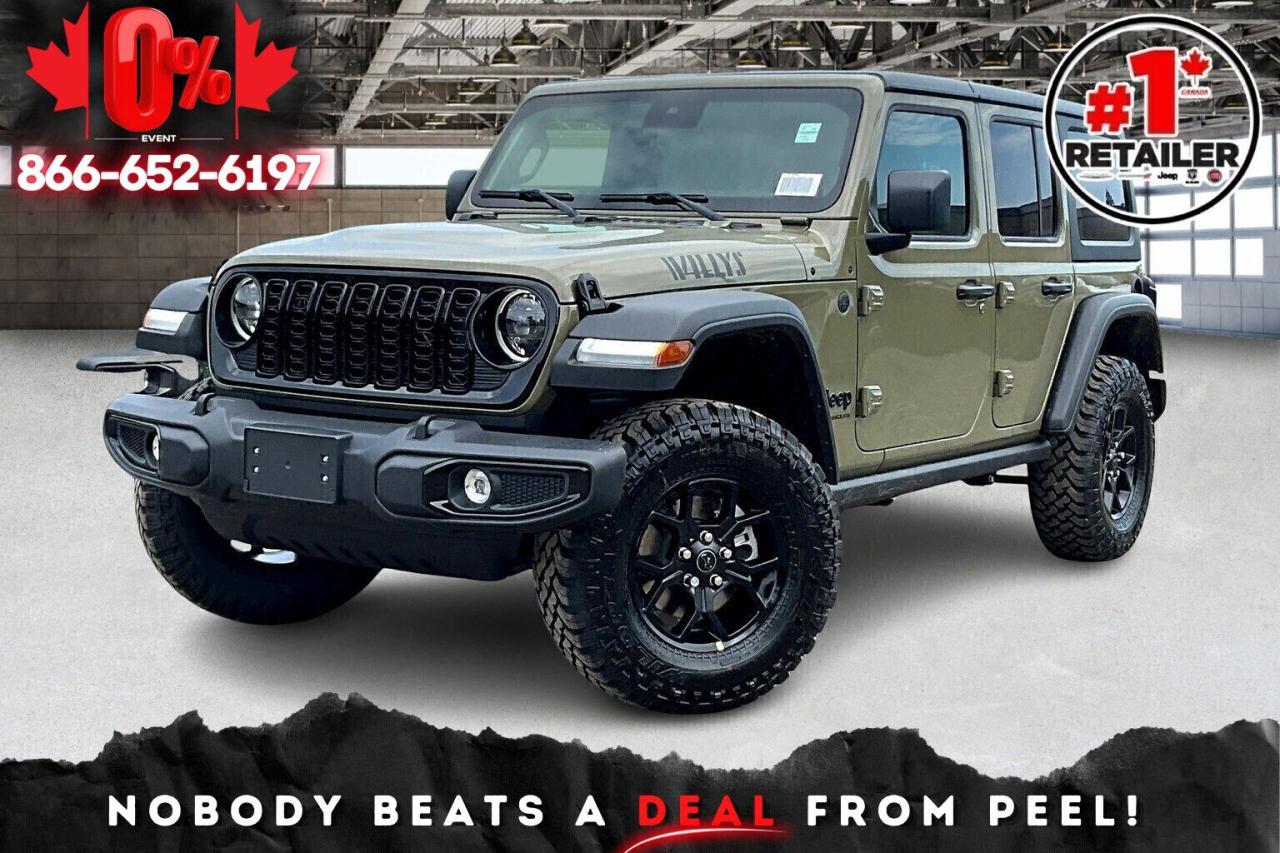 New 2025 Jeep Wrangler WILLYS 4DOOR | SAFETY&TECH&CONV GRP | HARDTOP for sale in Mississauga, ON