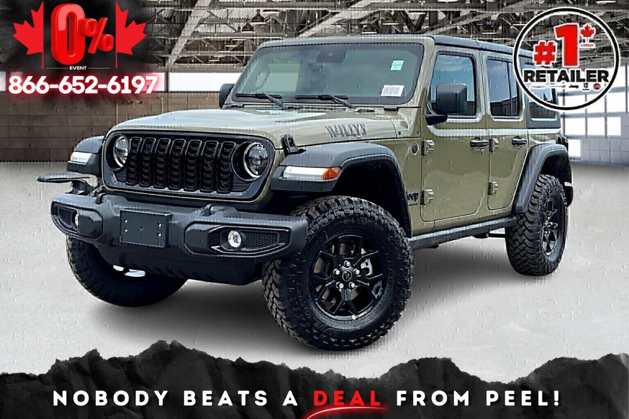 New 2025 Jeep Wrangler WILLYS 4DOOR | SAFETY&TECH&CONV GRP | HARDTOP for sale in Mississauga, ON