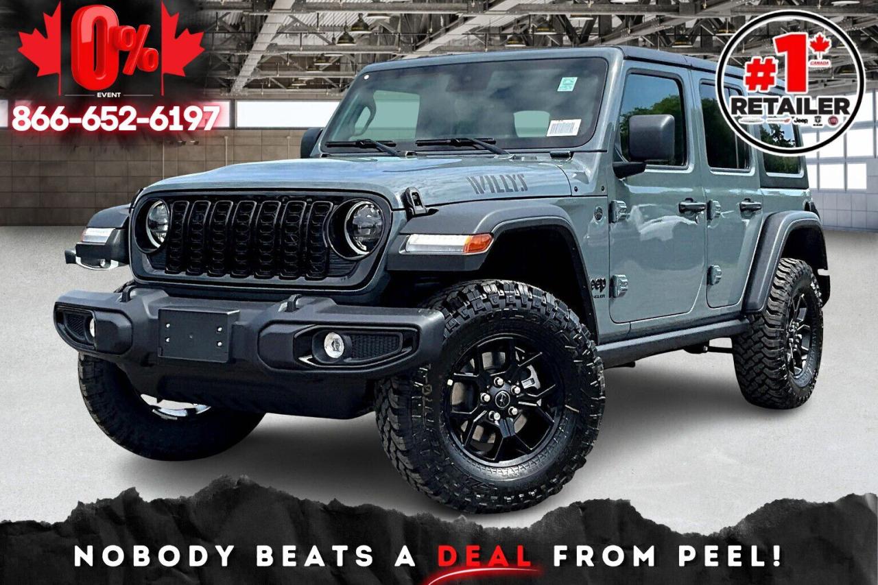New 2025 Jeep Wrangler WILLYS 4DOOR | SAFETY&TECH&CONV GRP | HARDTOP for sale in Mississauga, ON