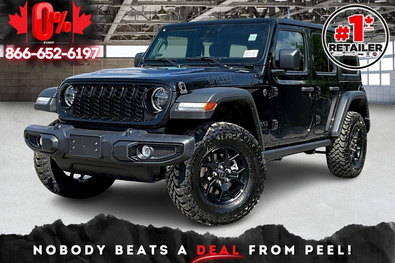 New 2025 Jeep Wrangler WILLYS 4DOOR | SAFETY&TECH&CONV GRP | HARDTOP for sale in Mississauga, ON