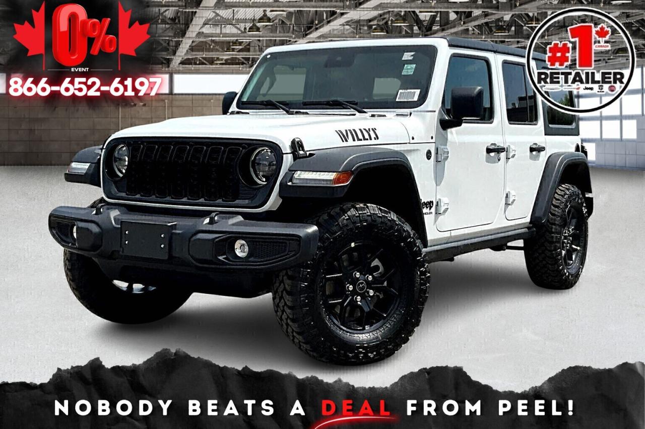 New 2025 Jeep Wrangler WILLYS 4DR | Safety&Tech&Conv Grp | Hardtop for sale in Mississauga, ON