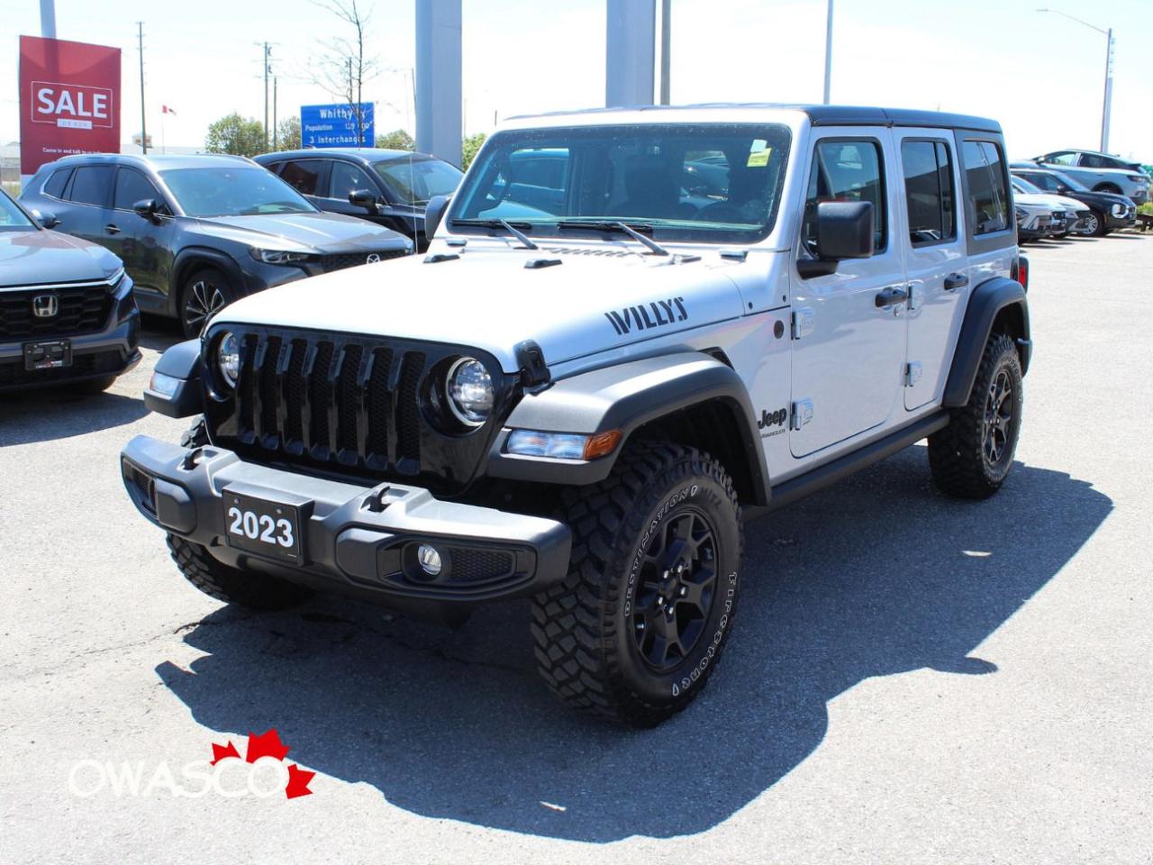 Used 2023 Jeep Wrangler 2.0L Willys! Cold Weather Pkg! Tech Pkg! 4x4! for sale in Whitby, ON