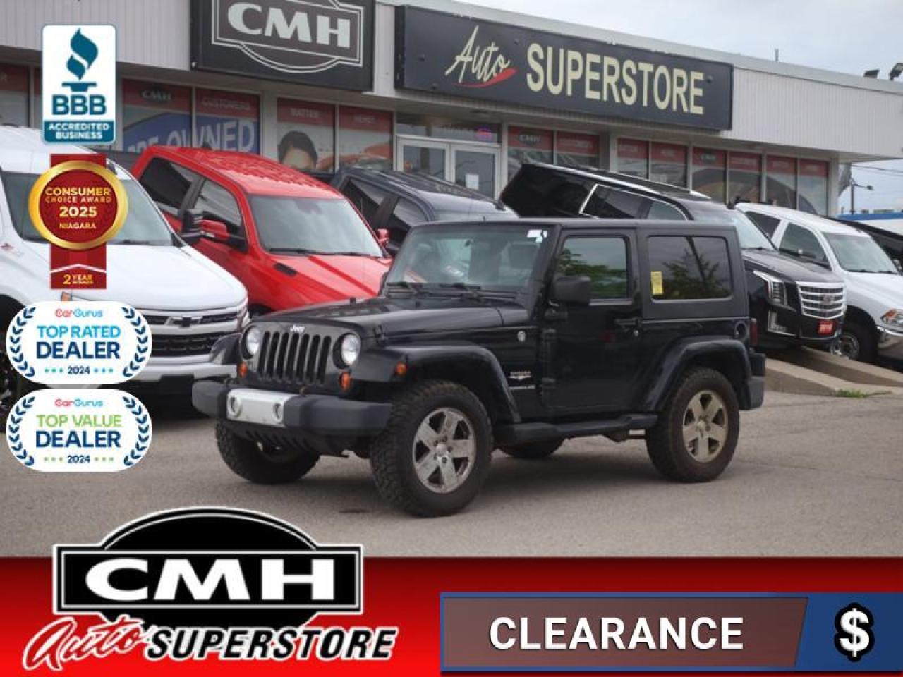 2010 Jeep Wrangler Sahara  **LOW KMS - MANUAL**