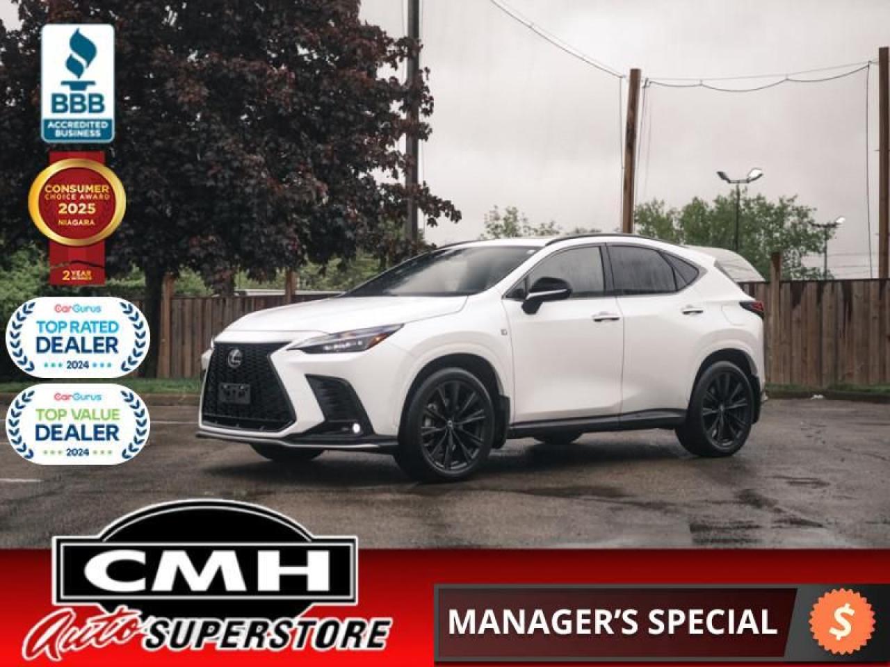 Used 2022 Lexus NX 350 F-Sport  **SUNROOF - RED/BLACK LEATHER** for sale in St. Catharines, ON