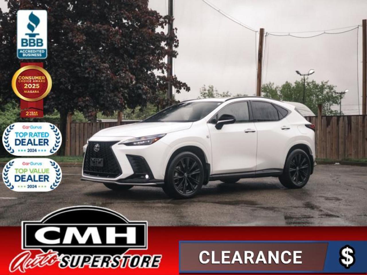2022 Lexus NX 350 F-Sport  **SUNROOF - RED/BLACK LEATHER**
