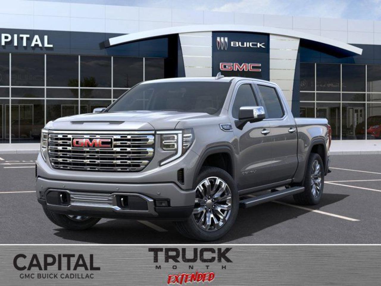 This 2025 GMC Sierra 1500 in Sterling Metallic is equipped with 4WD and Gas V8 5.3L/325 engine.The Next Generation Sierra redefines what it means to drive a pickup. The redesigned for 2019 Sierra 1500 boasts all-new proportions with a larger cargo box and cabin. It also shaves weight over the 2018 model through the use of a lighter boxed steel frame and extensive use of aluminum in the hood, tailgate, and doors.To help improve the hitching and towing experience, the available ProGrade Trailering System combines intelligent technologies to offer an in-vehicle Trailering App, a companion to trailering features in the myGMC app and multiple high-definition camera views.GMC has altered the pickup landscape with groundbreaking innovation that includes features such as available Rear Camera Mirror and available Multicolour Heads-Up Display that puts key vehicle information low on the windshield. Innovative safety features such as HD Surround Vision and Lane Change Alert with Side Blind Zone alert will also help you feel confident and in control in the Next Generation Seirra.Key features of the Sierra Denali include: Taller stance and more dominant presence, GMC MultiPro Tailgate, Adaptive Rice Control, Authentic perforated Forge leather-appointed seating and open-pore ash wood trim, Available Head-Up Display and HD Rear Camera Mirror, and Available 420 hp 6.2L V8 with 10-speed automatic transmission.Check out this vehicles pictures, features, options and specs, and let us know if you have any questions. Helping find the perfect vehicle FOR YOU is our only priority.P.S...Sometimes texting is easier. Text (or call) 306-801-9090 for fast answers at your fingertips!Dealer License #914248Disclaimer: All prices are plus taxes & include all cash credits & loyalties. See dealer for Details.