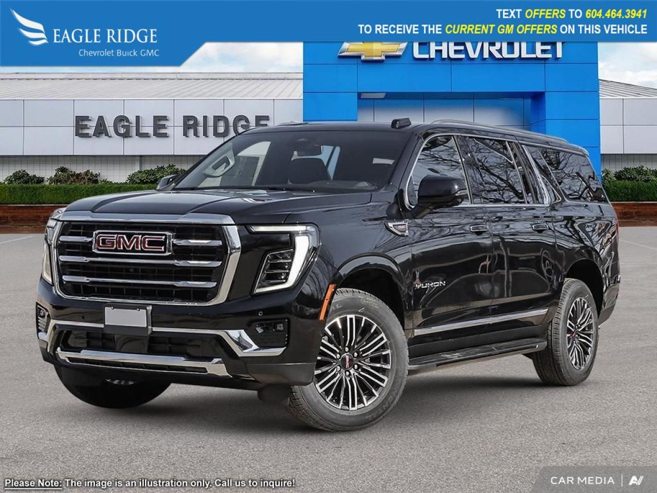 New 2025 GMC Yukon XL Elevation WiFi compatibility, wireless charging, wireless smartphone connectivity, Bose audio, rear media system, hands-free Super Cruise compatibility, digital rearview mirror, enhanced trailering assistance, for sale in Coquitlam, BC