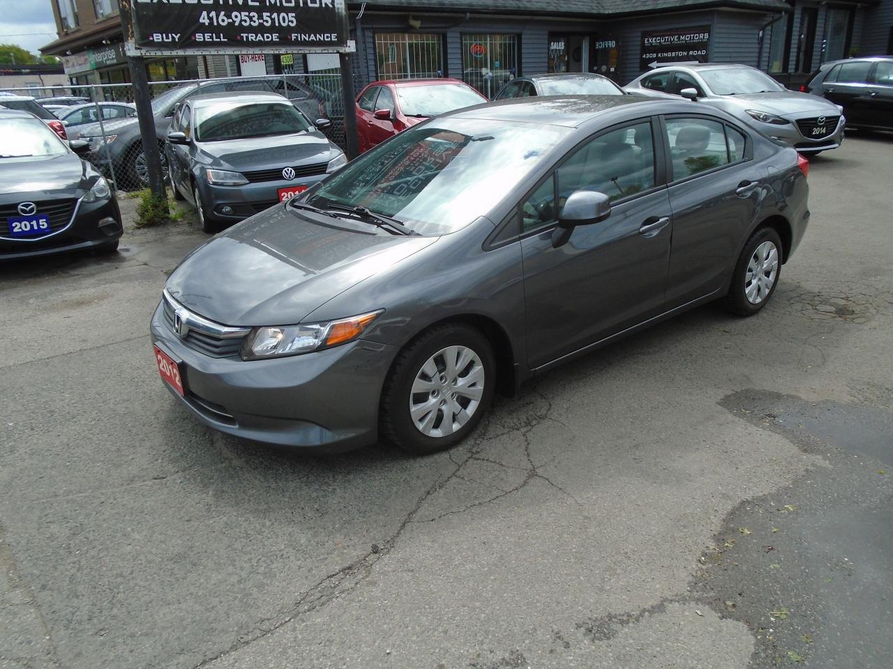 Used 2012 Honda Civic LX/ NO ACCIDENT / SUPER CLEAN / LOW KM / AC/ for sale in Scarborough, ON