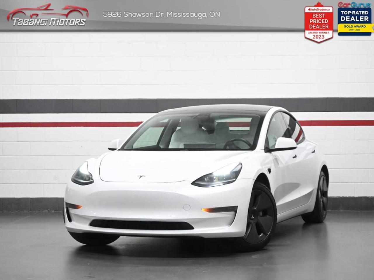 Used 2021 Tesla Model 3 Standard Range Plus  No Accident White Leather Autopilot Navigation Glass Roof for sale in Mississauga, ON