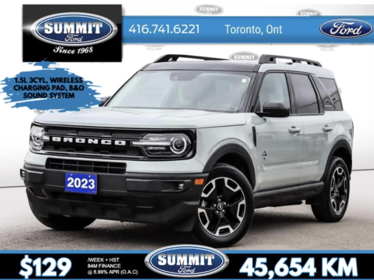 Used 2023 Ford Bronco Sport Outer Banks Roof | Tech. Pkg. | Wireless Pad | B&O Sound | for sale in Etobicoke, ON