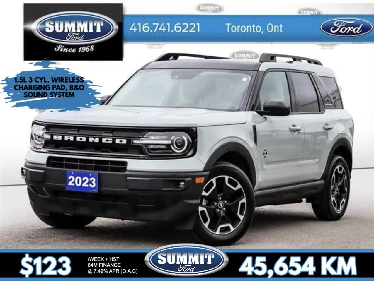 Used 2023 Ford Bronco Sport Outer Banks Roof | Tech. Pkg. | Wireless Pad | B&O Sound | for sale in Etobicoke, ON