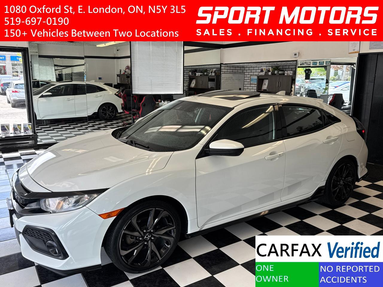 Used 2017 Honda Civic SPORT w/Honda Sensing+Roof+CLEAN CARFAX for sale in London, ON