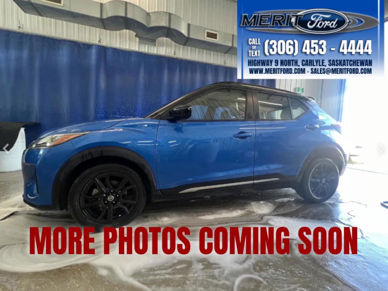 2021 Nissan Kicks SR Xtronic FWD with LED headlights, heated front seats, heated steering wheel, remote start, 8 touchscreen, Apple CarPlay, Android Auto, Intelligent Around View Monitor, adaptive cruise control, blind spot warning, lane departure warning, and rear cross traffic alert. This Kicks SR blends modern tech with efficient performanceperfect for urban adventures and daily commutes. Come see how it fits your lifestylebook your test drive, today!