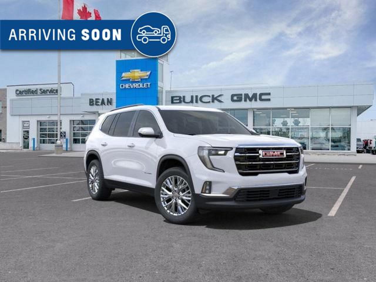 New 2025 GMC Acadia Elevation 2.5L 4CYL WITH REMOTE START/ENTRY, HEATED SEATS, HEATED STEERING WHEEL, ADAPTIVE CRUISE CONTROL, HD SURROUND VISION for sale in Carleton Place, ON