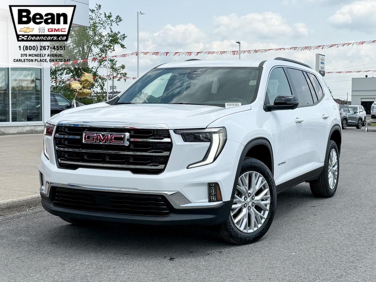 New 2025 GMC Acadia Elevation 2.5L 4CYL WITH REMOTE START/ENTRY, HEATED SEATS, HEATED STEERING WHEEL, ADAPTIVE CRUISE CONTROL, HD SURROUND VISION for sale in Carleton Place, ON