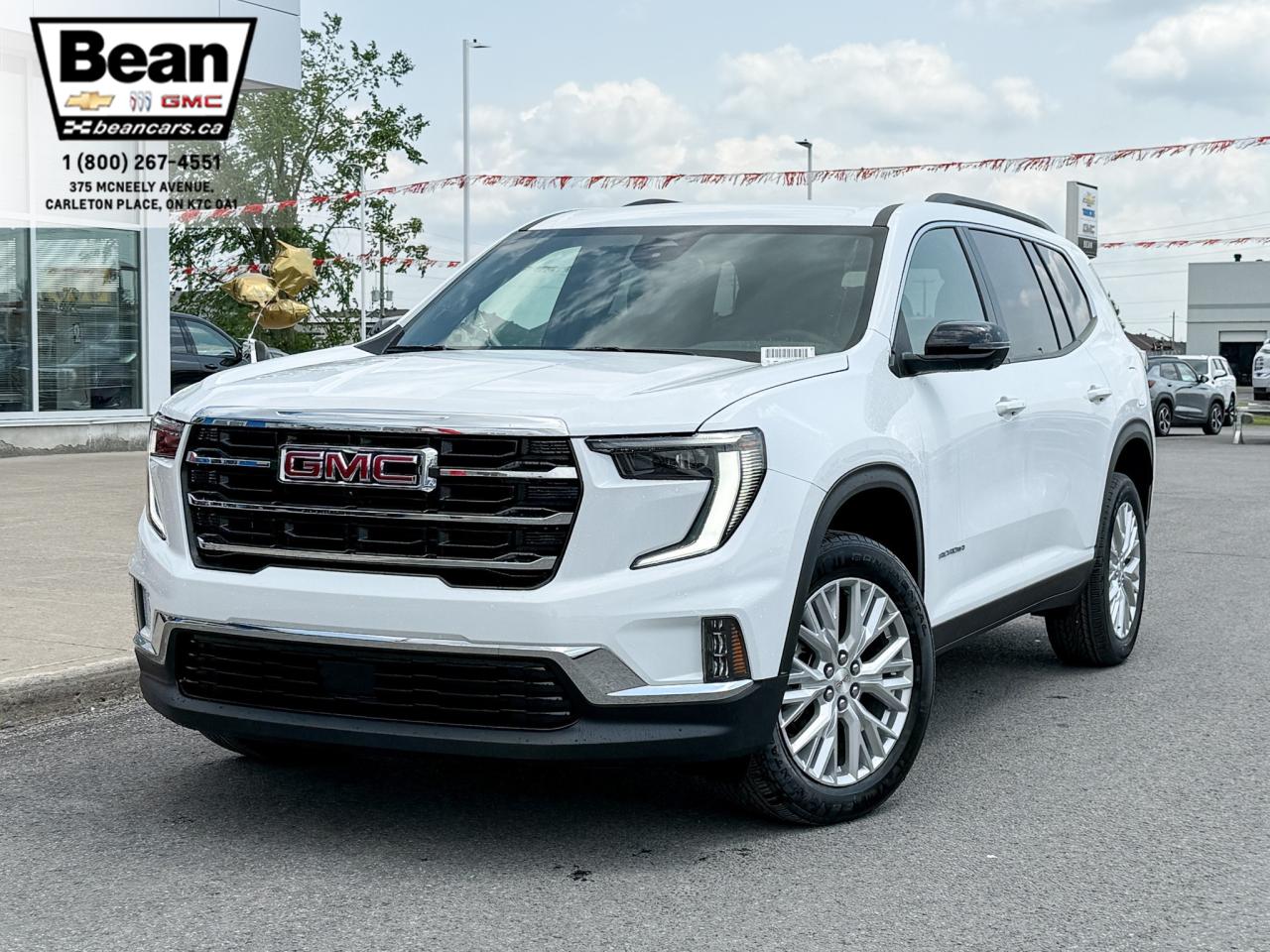 New 2025 GMC Acadia Elevation 2.5L 4CYL WITH REMOTE START/ENTRY, HEATED SEATS, HEATED STEERING WHEEL, ADAPTIVE CRUISE CONTROL, HD SURROUND VISION for sale in Carleton Place, ON