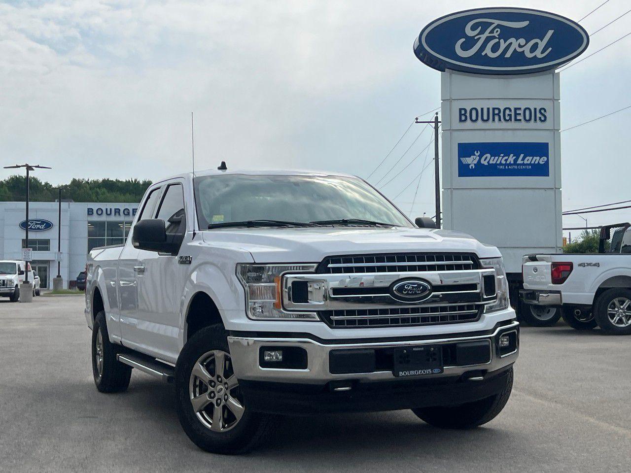 <p>Experience the power and versatility of the 2020 Ford F-150 XLT in a stunning white finish with a reliable 4x4 drivetrain and smooth handling, perfect for any terrain. This truck is robust and built for both strength and style, offering a commanding presence on the road.</p><p>Step inside to discover a spacious gray interior that combines comfort with practicality, making it perfect for both work and leisure. The F-150 XLT's thoughtfully designed cabin features air conditioning to keep you comfortable on all your journeys.</p><p>Stay connected and drive with confidence thanks to modern technology features including a backup camera that helps you navigate with ease, as well as brake assist that enhances safety in unpredictable road conditions. Whether you're tackling tough jobs or taking it easy on a weekend getaway, this vehicle is designed to meet your needs.</p><p>The 2020 Ford F-150 XLT is ideal for those looking for a reliable and rugged truck that can handle the demands of both work and play. Contact us today to learn more about this exceptional vehicle or to schedule a test drive. Our dealership team is ready to assist you in finding the perfect truck that meets all your needs.</p> <p><strong>Why Choose the Bourgeois Auto Group?</strong></p><p>For 80 years, Bourgeois Auto Group has been delivering exceptional automotive experiences. Our factor trained teams work to ensure you receive the shopping experience you deserve; whether you're looking for a new or new-to-you vehicle.</p><p>Shop 24/7 with our online showroom and chat service, ensuring convenience every step of the way. No hidden fees, full disclosure, and every pre-owned vehicle comes with a Carfax® report for peace of mind.</p><p>We offer a wide selection of pre-owned vehicles, all competitively priced using real-time market data. Get the best deal on your purchase and trade-in with our free Live Market Analysis report.</p><p>Looking to sell your car? We buy any make or modelno purchase required. Our simple to use online trade valuation tool will provide you with a clear, transparent selling experience whether you buy our car or not.</p><p>Backed by hundreds dedicated employees across 4 convenient locations, were here to meet all your automotive needs. Visit us in Midland or Parry Sound and explore our inventory or schedule your next service today.</p> <p><strong>Financing Your Next Vehicle with Bourgeois Motors Ford in Midland:</strong></p><p>At Bourgeois Motors Ford, we make financing your next vehicle simple and stress-free! Our team works with trusted lenders to find flexible options tailored to your budget. Drive away with confidenceapply today!</p><p>Take advantage of our online pre-qualification tool, backed by Equifax and TD Bank to find the payment that works for you. Simply <a href=https://www.bourgeoismotors.com/free-credit-check/ rel=nofollow><strong>CLICK HERE</strong></a><strong> </strong>to use our secure online credit tool with no impact to your credit.</p>