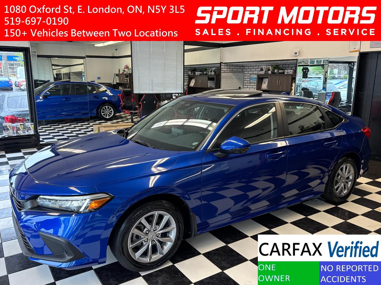 2022 Honda Civic EX+Blind Spot+Roof+ONE OWNER+CLEAN CARFAX Photo65