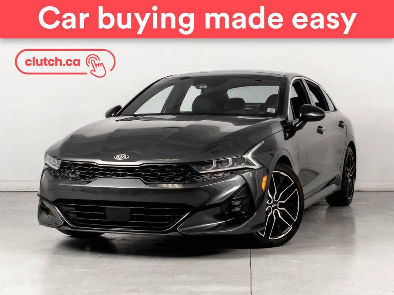 NO ACCIDENTS / CLEAN CARFAX / 1 OWNER / Front Heated Seats, Ventilated Front Seats, Rear Heated Seats and more!<br> <br>Clutch is the largest online used car retailer in Canada, delivering a seamless, hassle-free car-buying experience to drivers everywhere. Shop hundreds of used cars online, get the right one delivered to your door, and enjoy peace of mind with our optional 10-Day Money-Back Guarantee. How sweet is that? To learn more, visit clutch.ca.<br> <br>The top features for this 2021 Kia K5 include:<br> <br>Auto Dimming Rearview Mirror<br>Front Heated Seats<br>Ventilated Front Seats<br>Rear Heated Seats<br>Driver Seat Memory System<br>Climate Control<br>Dual Zone Front Climate Control<br>Premium Sound System<br>Bluetooth Music<br>Touchscreen Display<br>GPS Navigation<br>Cruise Control<br>Adaptive Cruise Control<br>Integrated Garage Door Opener<br>12V Outlet<br>Apple CarPlay<br>Android Auto<br>Wireless Charging<br>USB Input<br>Push Button Start<br>Remote Start<br>Heads Up Display<br>Power Folding Exterior Mirrors<br>Lane Departure Warning<br>Blindspot Sensors<br>Forward Collision Mitigation<br>Rear Cross Traffic Alert<br>Traffic Sign Recognition<br>Heated Steering Wheel<br>Rain Sensing Wipers<br>Sunroof<br>Panoramic Sunroof<br>Automatic High Beams<br>Rear View Camera<br>Rear Parking Sensors<br>Power Driver Seat<br>Power Passenger Seat<br> <br>Seamless home delivery - Delivery anywhere in Nova Scotia, anywhere on PEI, and East of Fredericton, New Brunswick. Available on select packages.<br> <br>Try it out for 10 days - If you do not like it, we will take it back. Available on select packages.<br> <br>Quality assured - Rigorous 210-point inspection and reconditioning process.<br> <br>Peace of mind - Optional 3-month Standard Warranty, with additional warranty options available. Plus, every Clutch car comes with a 2-year MVI.<br> <br>Haggle-free - No haggling or hard sells.<br> <br>100% Transparency - Full inspection reports on every car, including high-res photography and a free Carfax report.<br> <br>Listed price is for cash purchase only and does not include taxes, Shipping Fees (if applicable), Delivery Fees (if applicable), government licensing fees. 10-day Money Back Guarantee, 3-month Standard Warranty, and home delivery are available with select packages.<br> <br>Previous Provincial Registrations:<br>Nova Scotia<br> <br>Stock # 53605