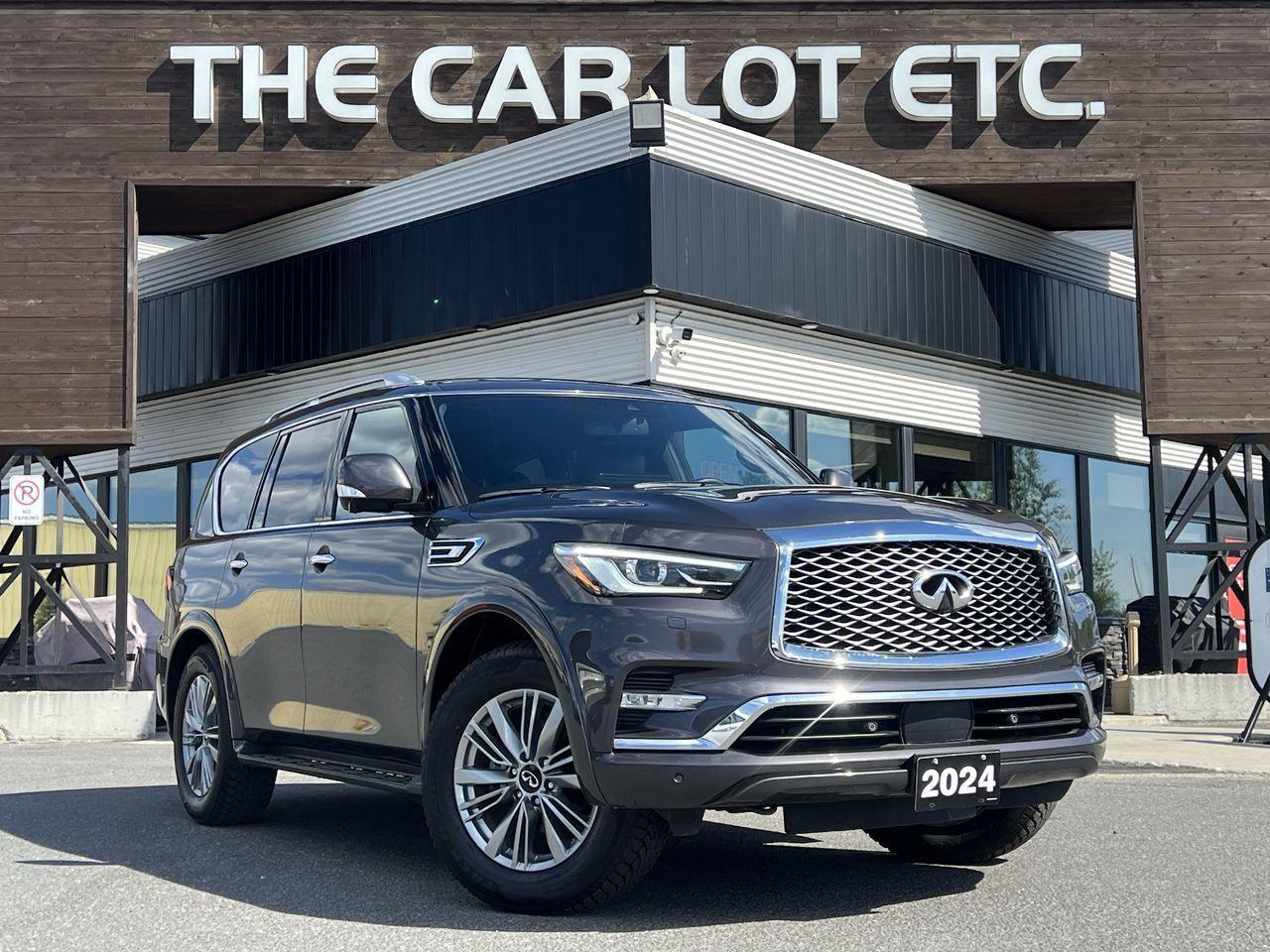 Used 2024 Infiniti QX80 ProACTIVE 8 Passenger PREVIOUS DAILY RENTAL - 3RD ROW 8 PASSENGER, SUNROOF, REAR SEAT DUAL TVS, HEATED LEATHER SEATS! for sale in Sudbury, ON