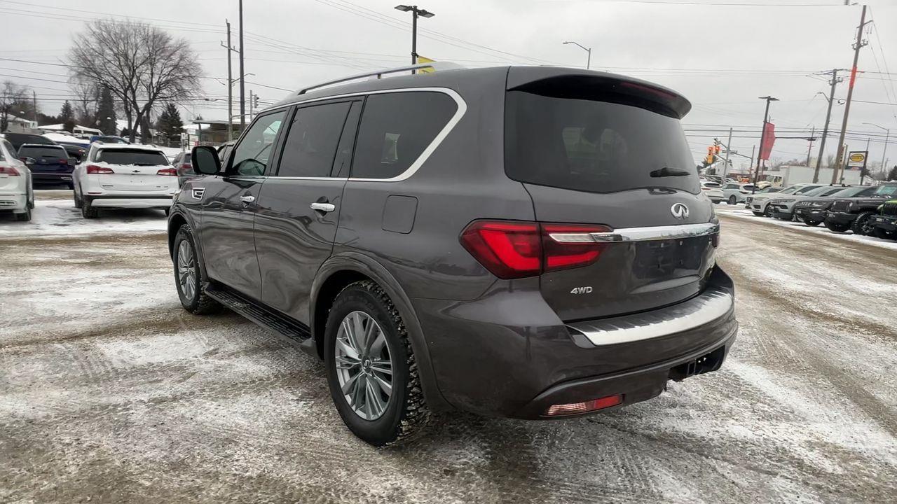 2024 Infiniti QX80 LUXE 8 Passenger PREVIOUS DAILY RENTAL - 3RD ROW 8 PASSENGER, SUNROOF, REAR SEAT DUAL TVS, HEATED LEATHER SEATS! Photo