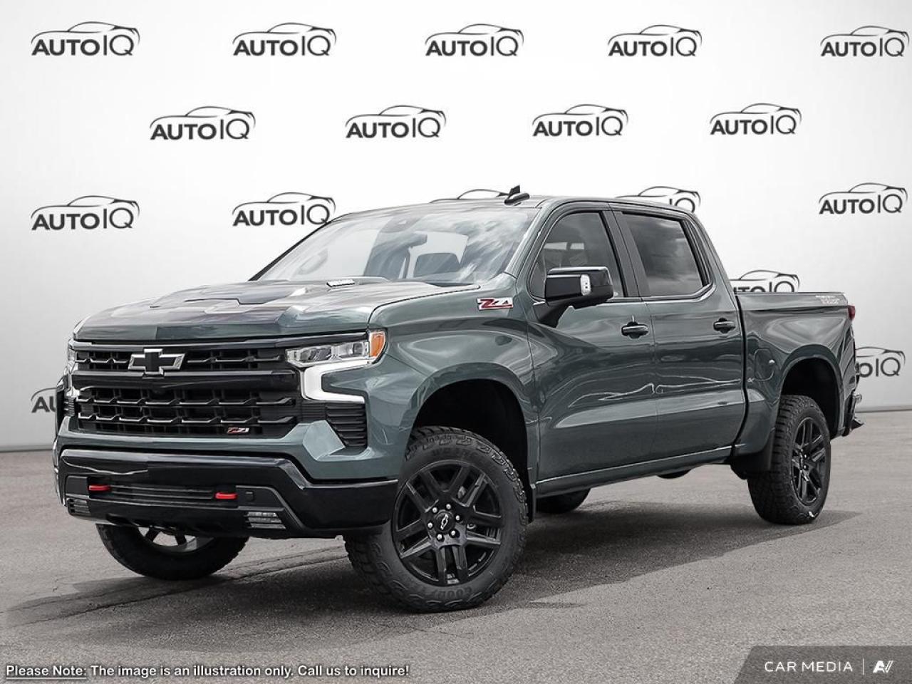 New 2025 Chevrolet Silverado 1500 LT Trail Boss |ALL-WEATHER FLOOR LINERS, Z71 (DEALER INSTALLED)|FRONT BUCKET SEATS|PWR SUNROOF|GVWR: 3,221 KG (7,100 LB)|CYPRESS GREY|REAR AXLE, 3.23 RATIO|ENG BLOCK HEATER|6.2L ECOTEC3 V8 ENG|10-SPD|ACTIVE EXHAUST for sale in Tillsonburg, ON