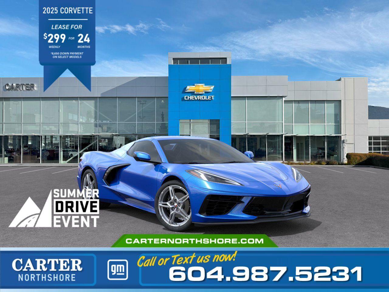 New 2025 Chevrolet Corvette 1LT | Alum Wheels/Limited Slip Diff/HD Cam for sale in North Vancouver, BC