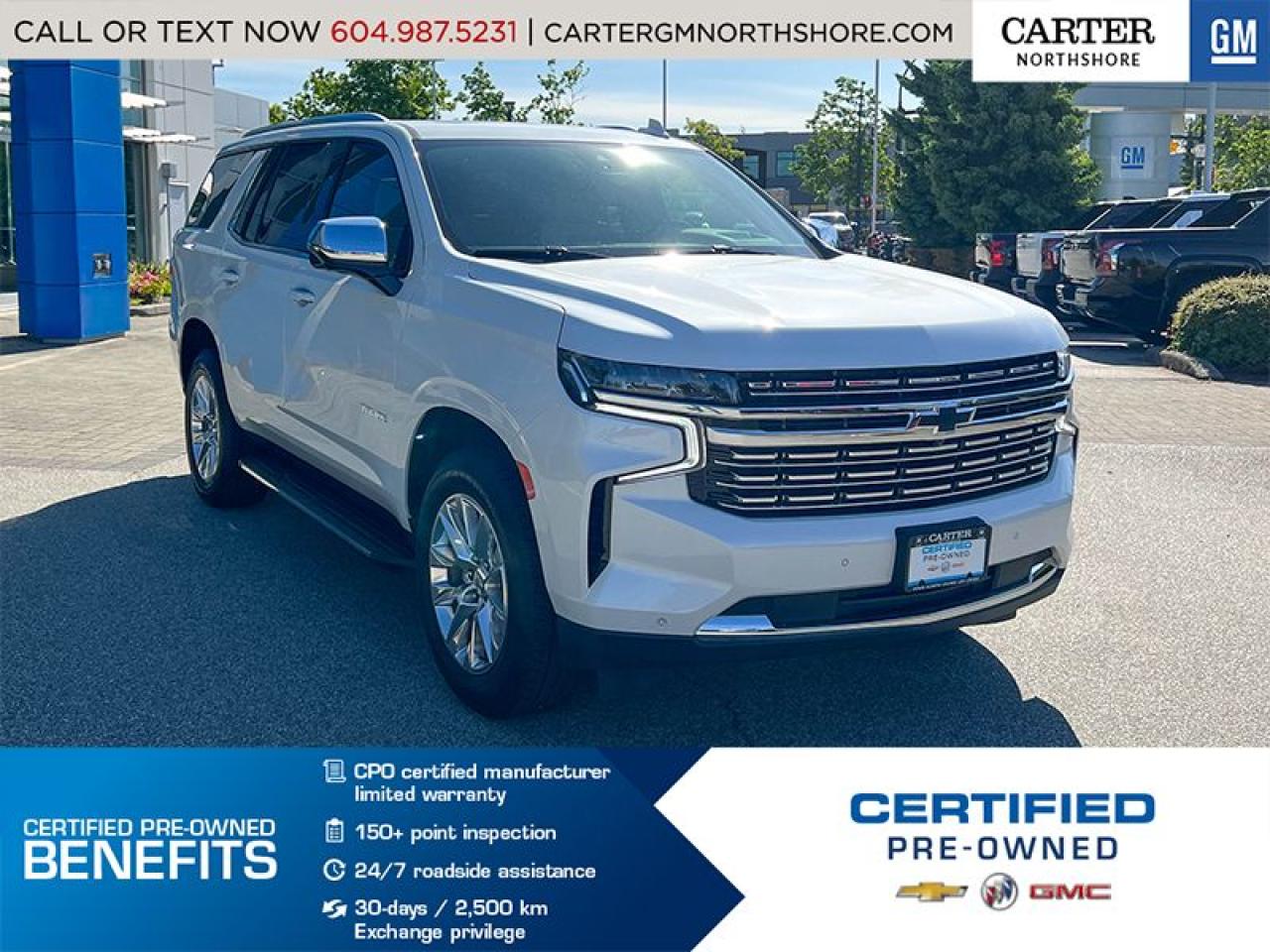 Used 2023 Chevrolet Tahoe PREMIER | Pano Sunroof/ Cruise Ctrl/HD Camera for sale in North Vancouver, BC
