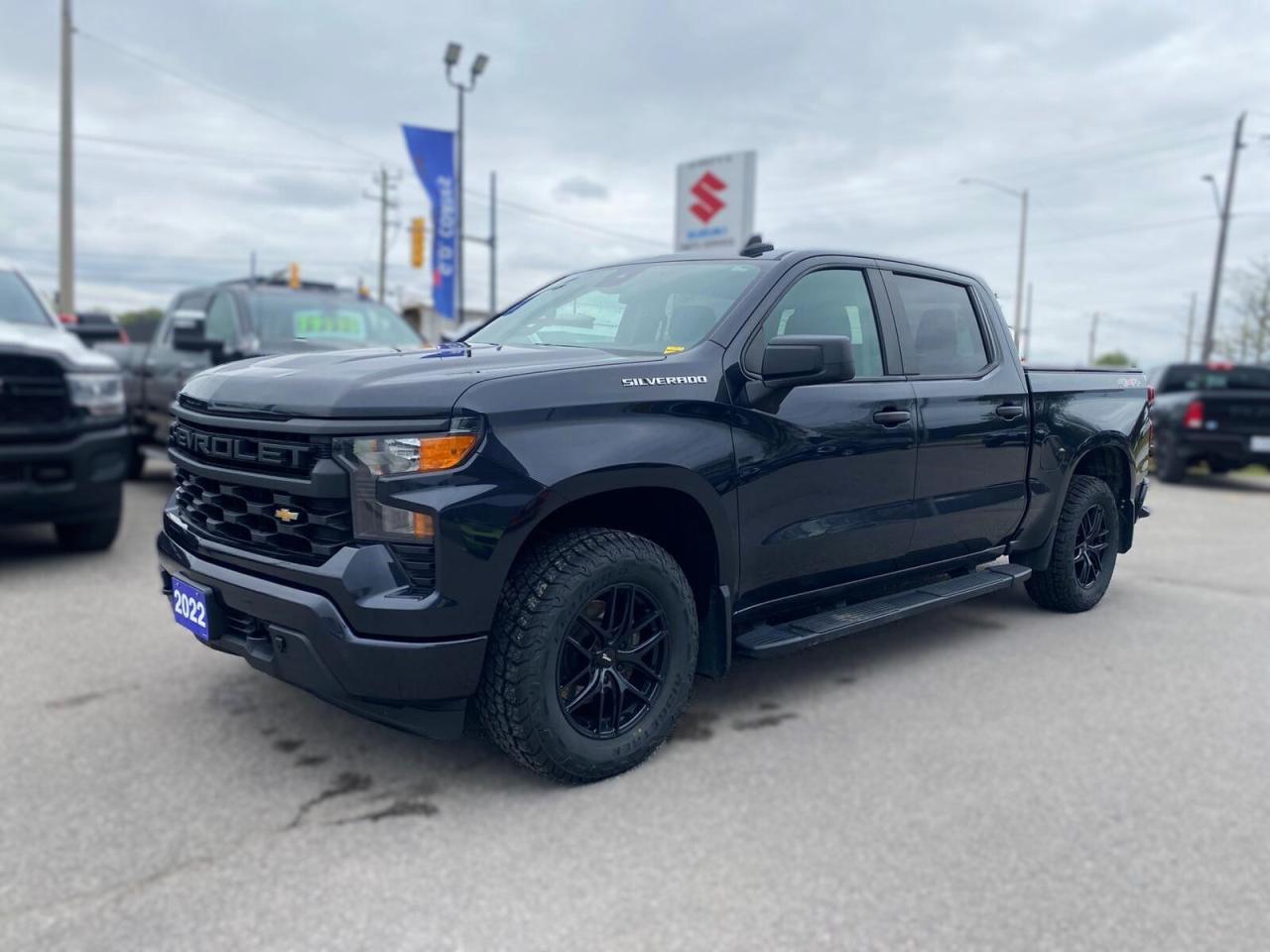 Used 2022 Chevrolet Silverado 1500 Custom Crew Cab 4x4 ~Bluetooth ~Backup Camera for sale in Barrie, ON