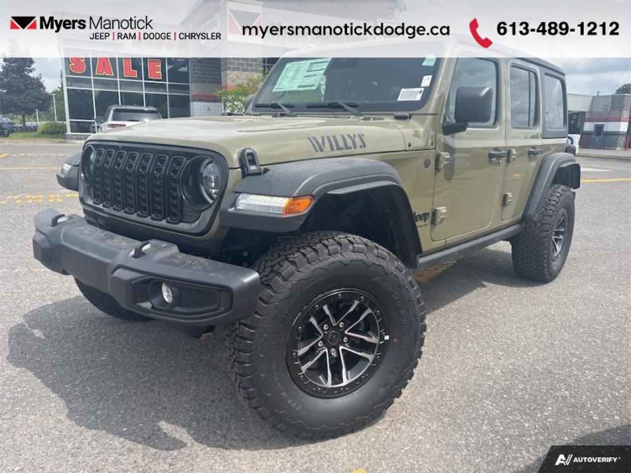 New 2025 Jeep Wrangler Willys  - Freedom Top for sale in Ottawa, ON