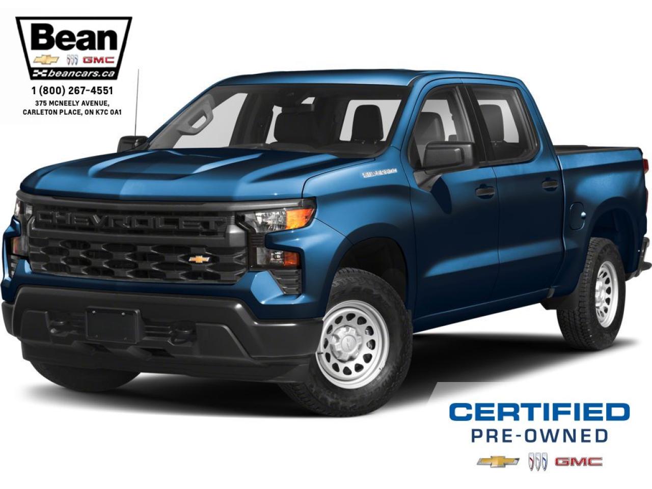 <p><span style=font-size:18px><span style=color:#2ecc71><strong>$372 bi-weekly for 84 months @ 8.49% OAC</strong></span></span></p>

<p><span style=font-size:16px>This beauty is a one owner local trade that was originally purchased and always serviced at our dealership and has a clean Carfax! The exterior colour is sharp being the North Sky Blue with Z71 decals, black painted front and rear bumpers, high clearance off road side steps, a trailering package as well as 18” black alloy wheels wrapped with beefy tires that give this truck the aggressive yet stylish look! This truck can acomodate up to six passengers as the front seat is bench seating with a power driver’s seat. There is an HD rear vision camera, cruise control, selectable four wheel drive and so much more! This sweet truck is just needing an adventurous partner to take some fun trips with!</span></p>

<p><span style=color:#2ecc71><strong><span style=font-size:16px>Contact a Sales Pro today at 613-257-2432 to book your test drive!</span></strong></span></p>
