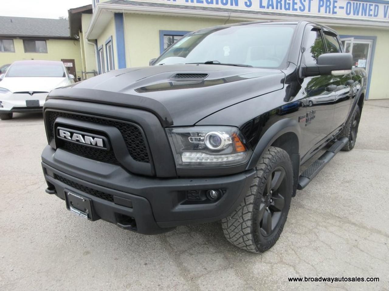 5.7L - V8 - HEMI - OHV 16 VALVE ENGINE&nbsp; &nbsp;&nbsp;<br />4X4 SYSTEM&nbsp; &nbsp; &nbsp;<br />CREW-CAB&nbsp; &nbsp; &nbsp;<br />SHORT-RAM-BOX&nbsp; &nbsp; &nbsp; &nbsp;<br />RUNNING BOARDS&nbsp; &nbsp; &nbsp;<br />TRACTION CONTROL&nbsp; &nbsp; &nbsp;<br />TOW SUPPORT&nbsp; &nbsp;<br />TRAILER BRAKE&nbsp; &nbsp; &nbsp;&nbsp;<br />CLOTH INTERIOR&nbsp; &nbsp;<br />HEATED FRONT SEATS&nbsp; &nbsp; &nbsp;<br />HEATED STEERING WHEEL&nbsp; &nbsp; &nbsp;<br />ALPINE PREMIUM AUDIO PACKAGE&nbsp; &nbsp; &nbsp;<br />TOUCH SCREEN DISPLAY&nbsp; &nbsp;&nbsp;&nbsp;&nbsp;<br />AM/FM RADIO PLAYER&nbsp; &nbsp; &nbsp;&nbsp;<br />AUX INPUT&nbsp; &nbsp; &nbsp; &nbsp;<br />USB CONNECTION&nbsp; &nbsp;&nbsp;<br />BLUETOOTH SYSTEM&nbsp; &nbsp;&nbsp;<br />REVERSE PARKING AID&nbsp; &nbsp;&nbsp;<br />BACK-UP CAMERA&nbsp; &nbsp; &nbsp;<br />POWER FOLDING SIDE MIRRORS&nbsp; &nbsp; &nbsp;<br />POWER REAR WINDOW&nbsp; &nbsp;&nbsp;<br />POWER SUNROOF&nbsp; &nbsp; &nbsp;<br />FOG LIGHTS&nbsp; &nbsp; &nbsp; &nbsp;<br />KEYLESS ENTRY&nbsp; &nbsp;&nbsp;<br />MULTI-FUNCTIONAL STEERING WHEEL&nbsp;<br /><br /><br /><br />Family owned and operated since 1975; Broadway Auto Sales is committed to making your next vehicle buying experience as seamless and straight forward as possible. With friendly, no pressure sales staff, as well as a huge selection of vehicles, it's very easy to see why Broadway Auto Sales is the perfect place to find your next ride.&nbsp;<br /><br />Our vehicles are sold and priced as CERTIFIED. Yes. that's right! No hidden mechanical or additional inspection fees are charged to the buyer. The price you see advertised, is the price you pay, plus any applicable HST and license costs. Our vehicles are certified on site, within our own service centre, by licensed, fully trained, and professional mechanics.<br /><br />Get a FREE Carfax Canada Report with the purchase of your new vehicle!<br /><br />Regardless of credit history, we have financing options for every situation. Our specialists work closely with each customer to understand a payment and vehicle that is right for them. We have been working with credit specialists to rebuild credit scores since 1975, and we can achieve approvals other dealers simply can't.<br /><br />Extended warranties on vehicles are also available; at an additional cost. We work with a variety of different warranty companies, and can help you choose based on your driving habits and budget.<br /><br />Have a trade-in? Let us know.. we pay top dollar for trades!<br /><br />Contact us today via e-mail, phone or in-person!<br /><br />WWW.BROADWAYAUTOSALES.COM