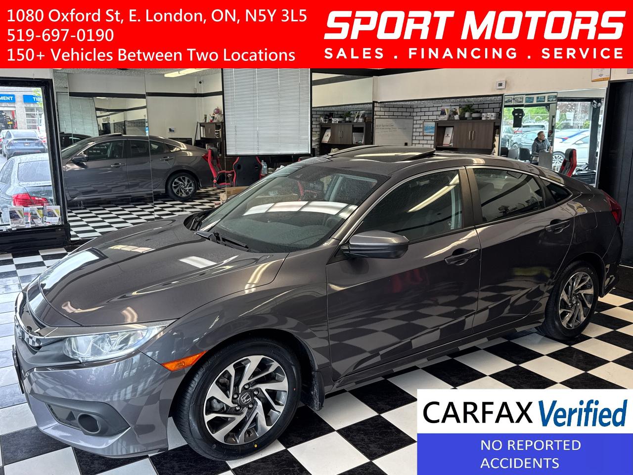 2018 Honda Civic EX+New Tires+Roof+Adaptive Cruise Photo60