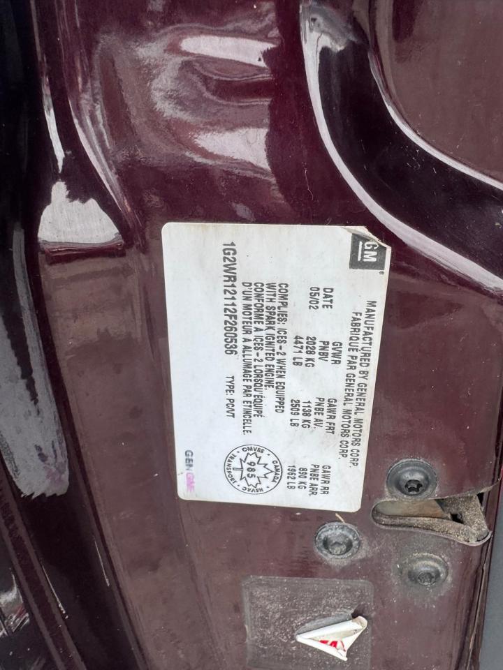 2002 Pontiac Grand Prix GTP, 3.8L SUPERCHARGED, RARE, ONLY 132KMS, COUPE - Photo #16